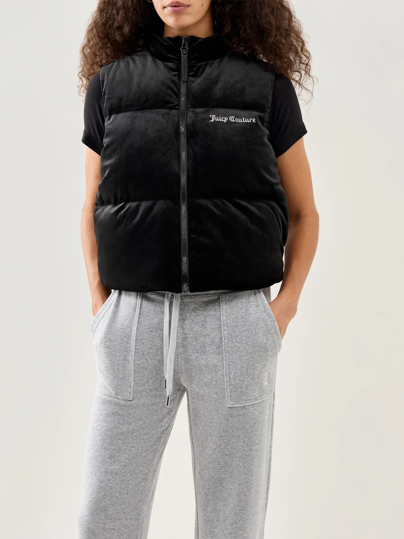 Velour Gilet Black - Image 4