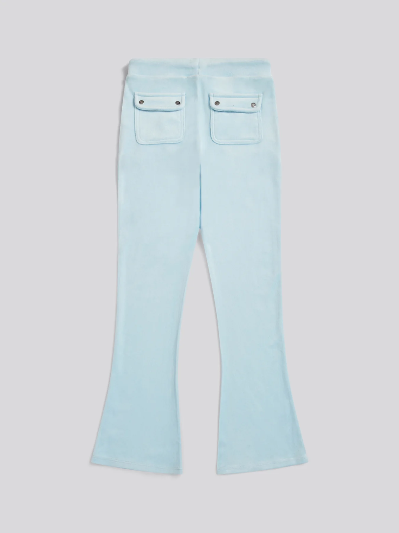 Kids' Velour Diamante Bootcut Joggers Blue - Image 2