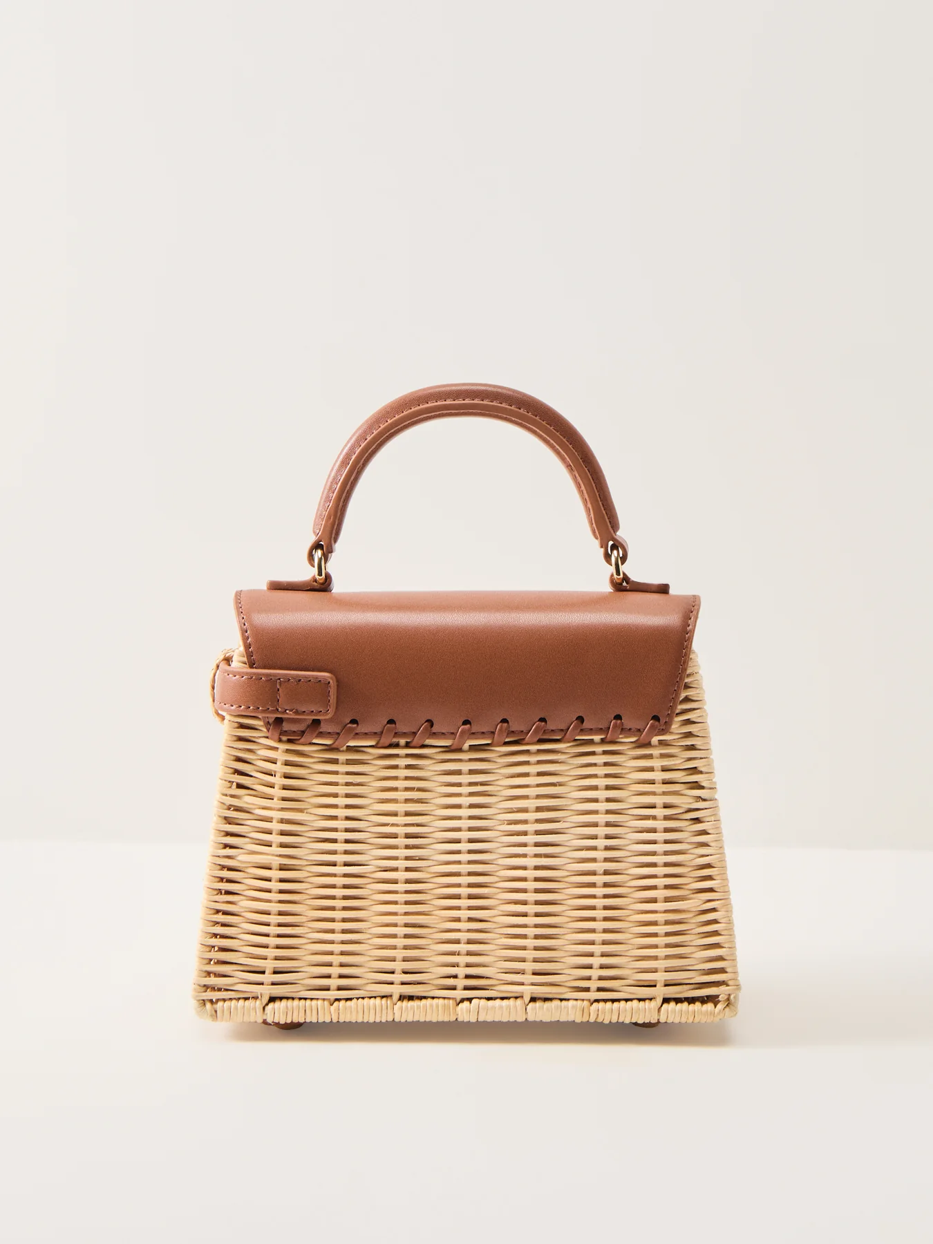 Elise Natural Rattan Bag Brown - Image 3
