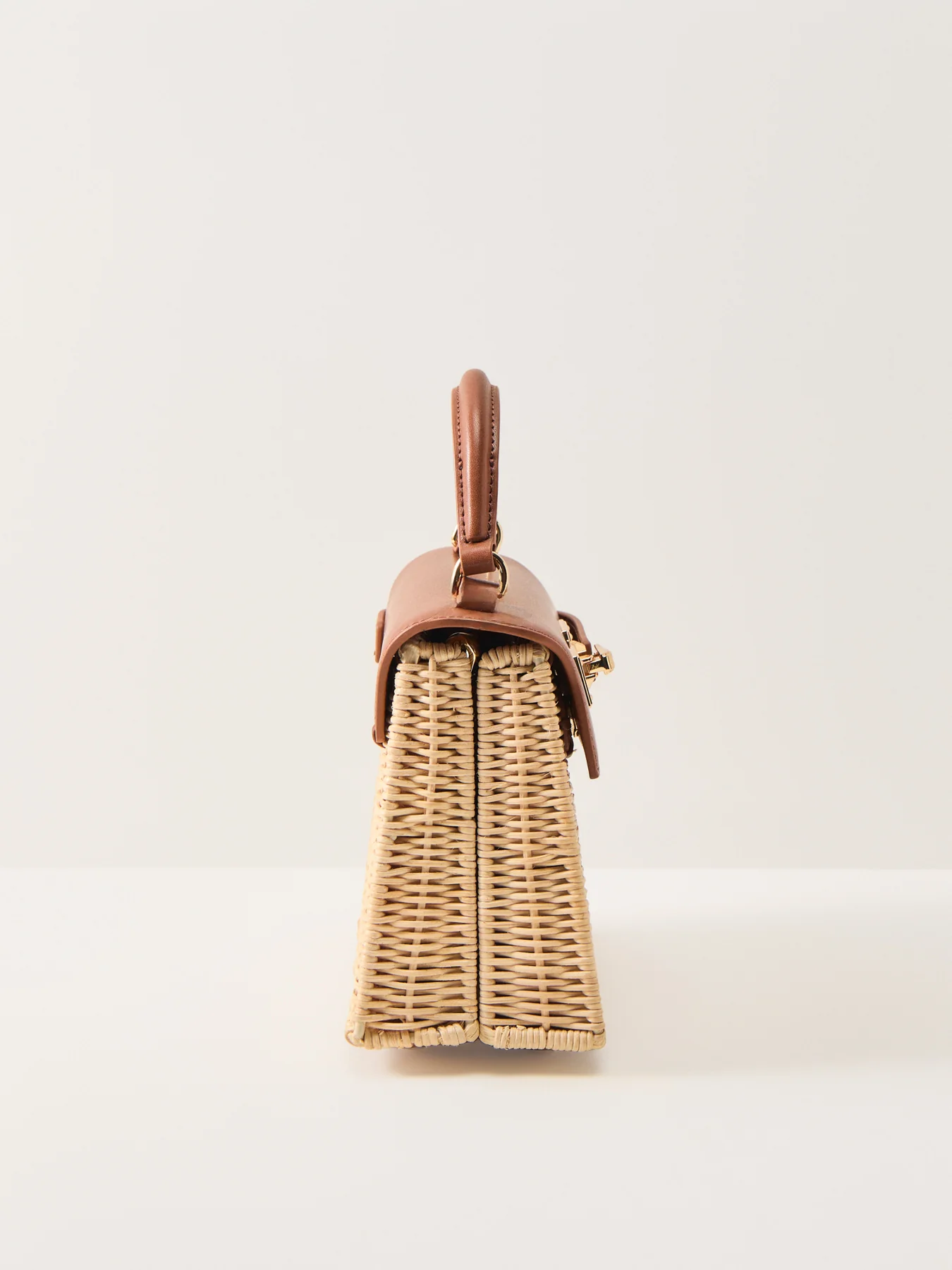Elise Natural Rattan Bag Brown - Image 4