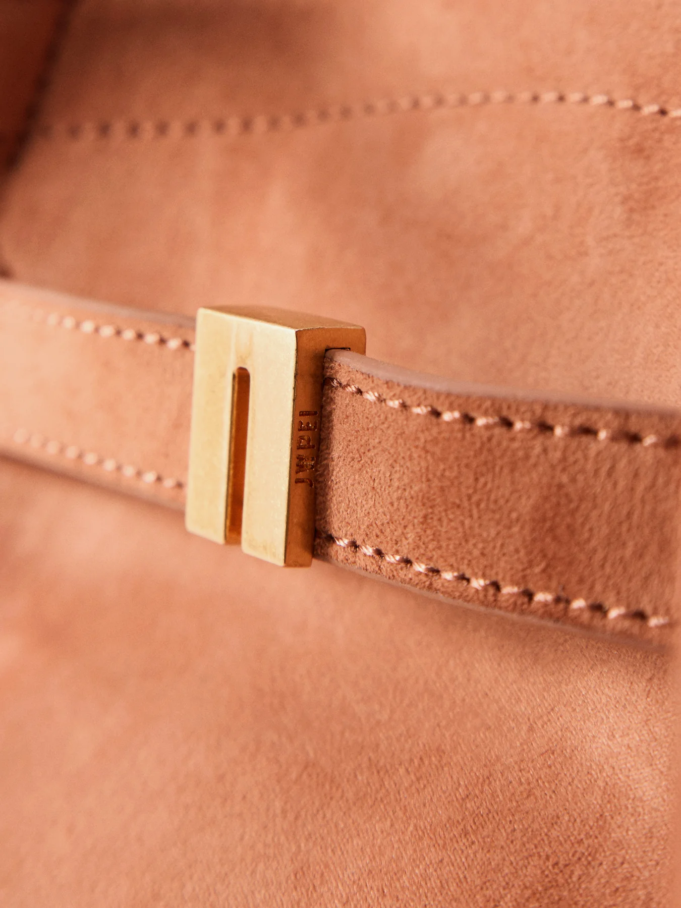 Hana Medium Suede Tote Bag Brown - Image 5