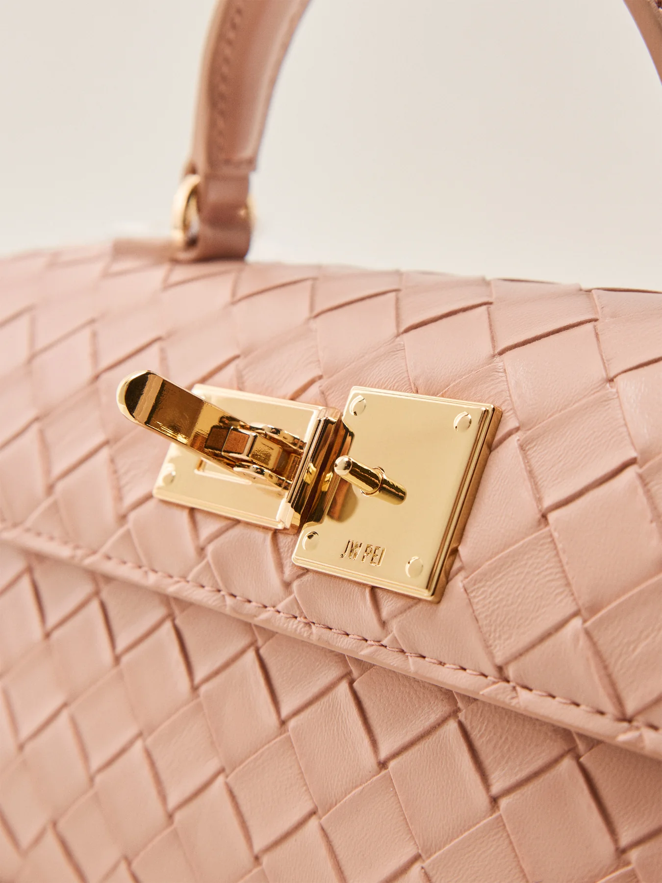 Keyla Weave Top Handle Bag Pink - Image 5