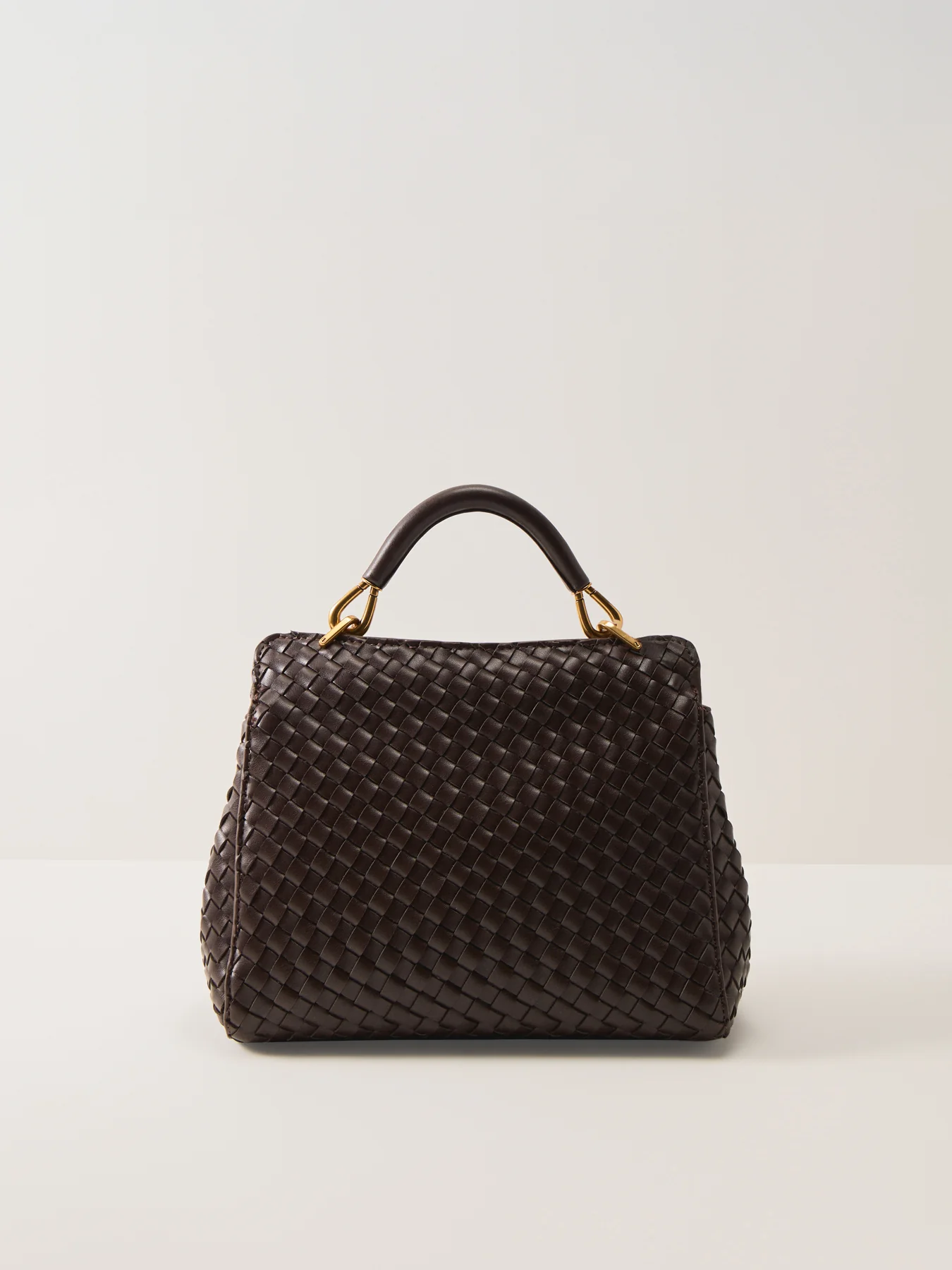 Lucia Classic Top Handle Woven Bag Cream - Image 3