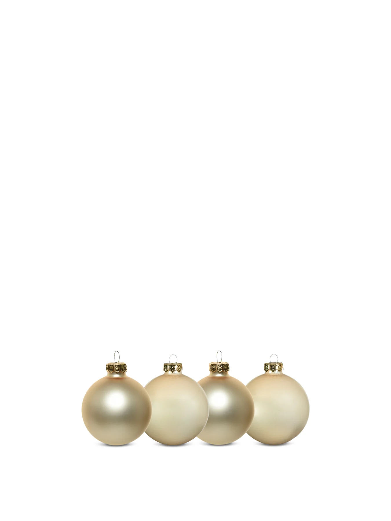 Christmas Baubles Glass Enamel Pack of 16 Gold - Image 2