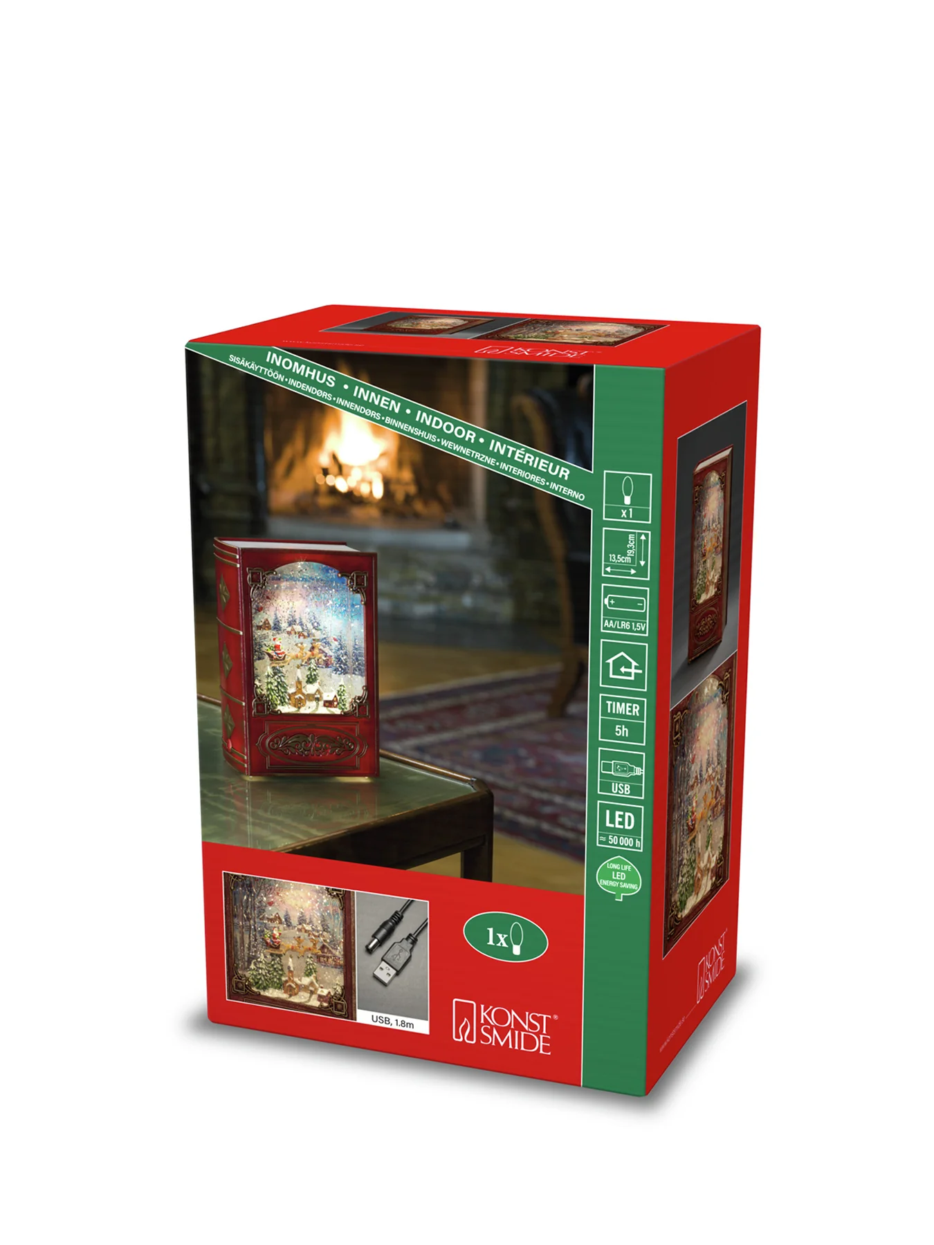 Red Book Water Lantern Christmas Decoration - Image 2