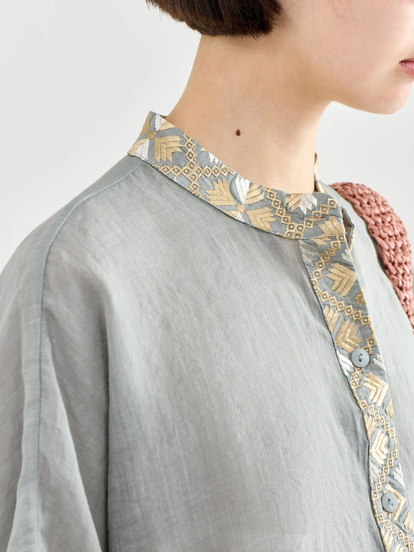 Flakes Kaftan Blouse Grey - Image 3