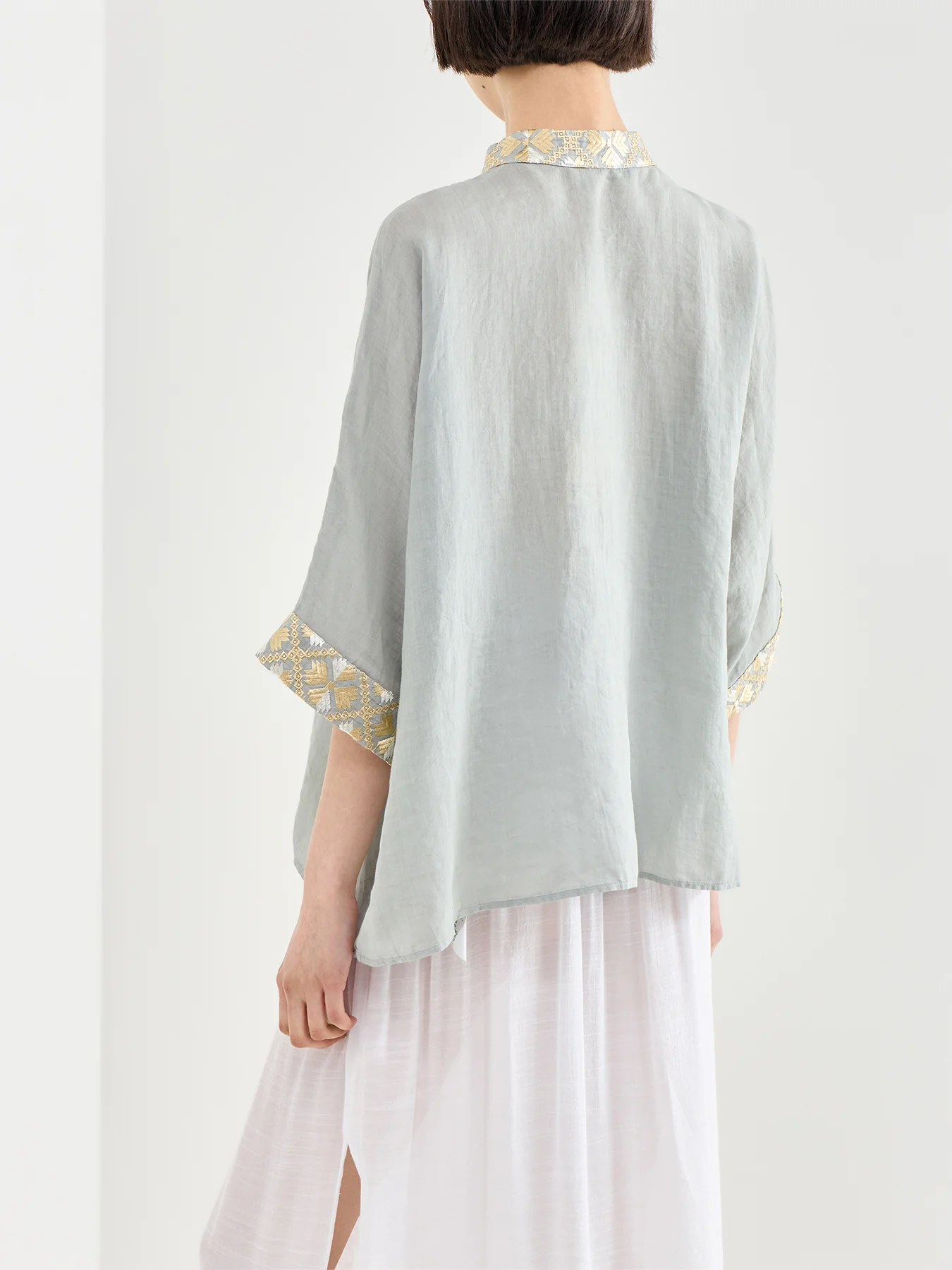 Flakes Kaftan Blouse Grey - Image 5