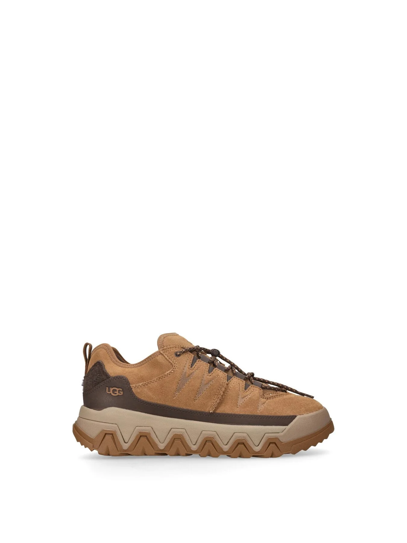 Mens Captrail Suede Low Top Trainers Tan - Image 4