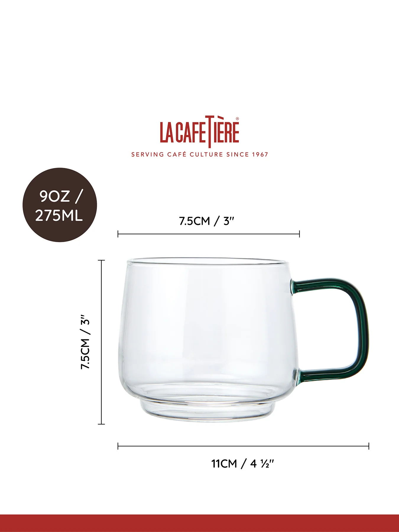 Gyro Double Walled Mugs Set of 2 Green - Image 4