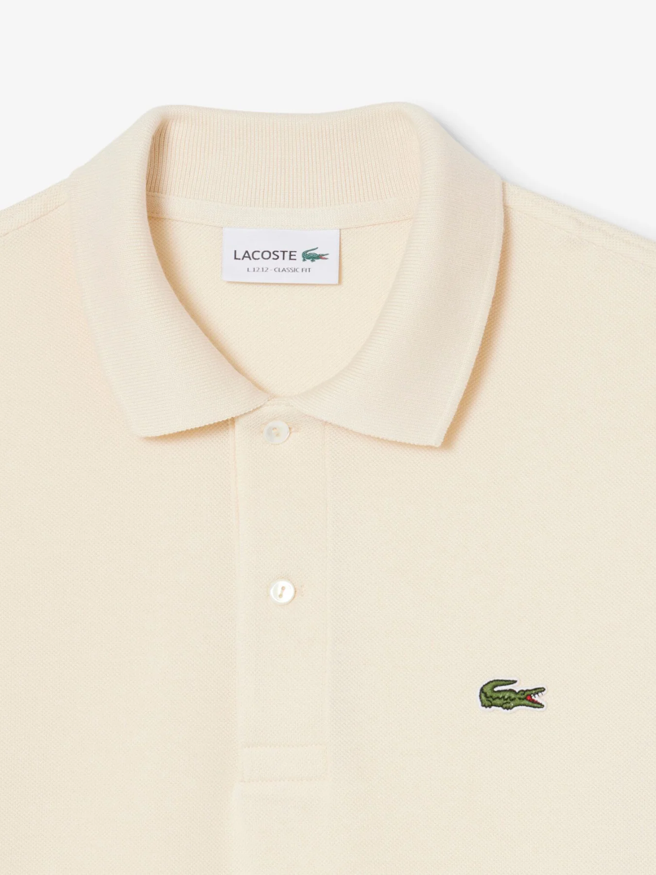 Classic Cotton Polo Shirt Cream - Image 2