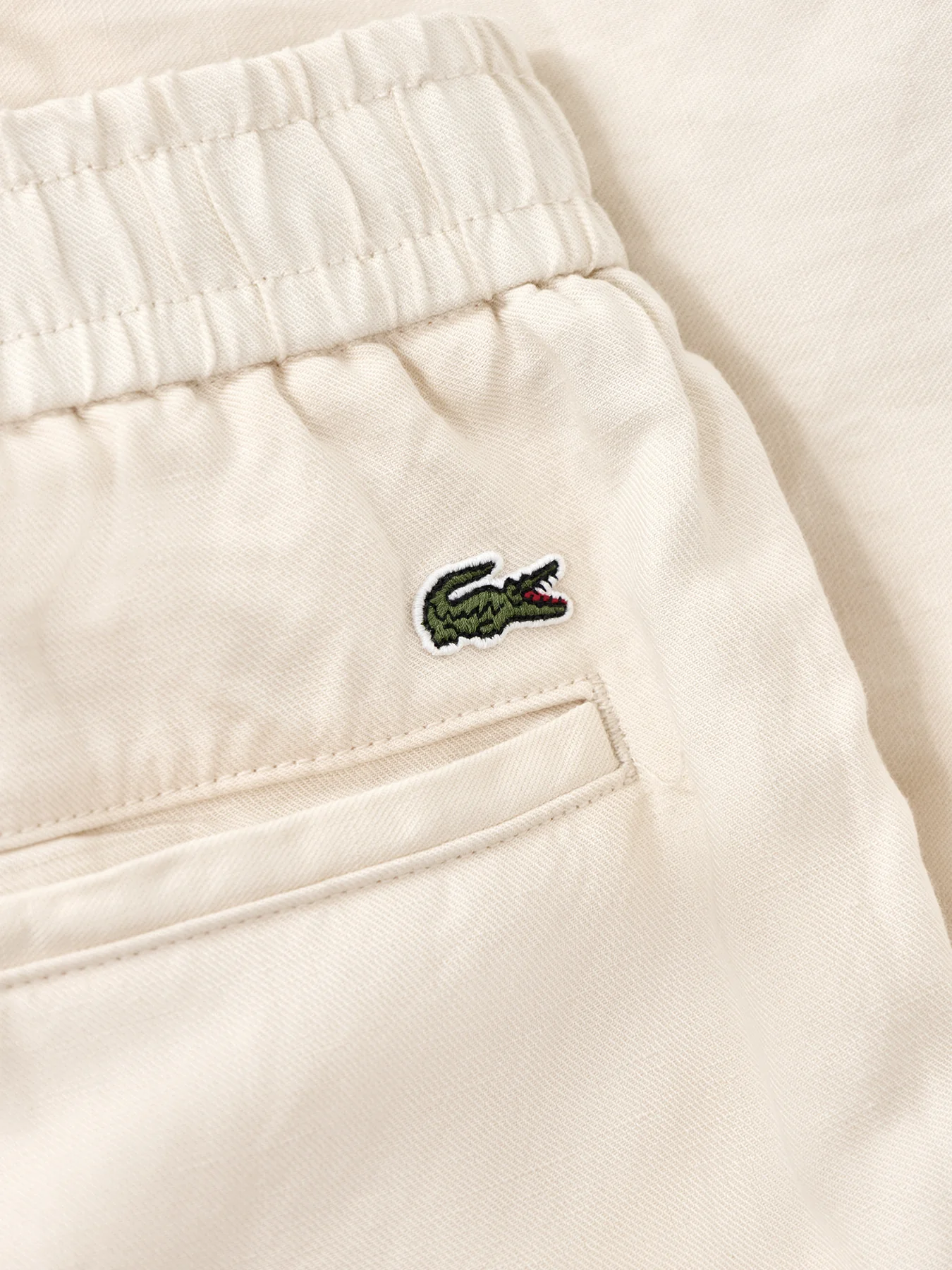 Classic Fit Cotton-Linen Trousers Cream - Image 3