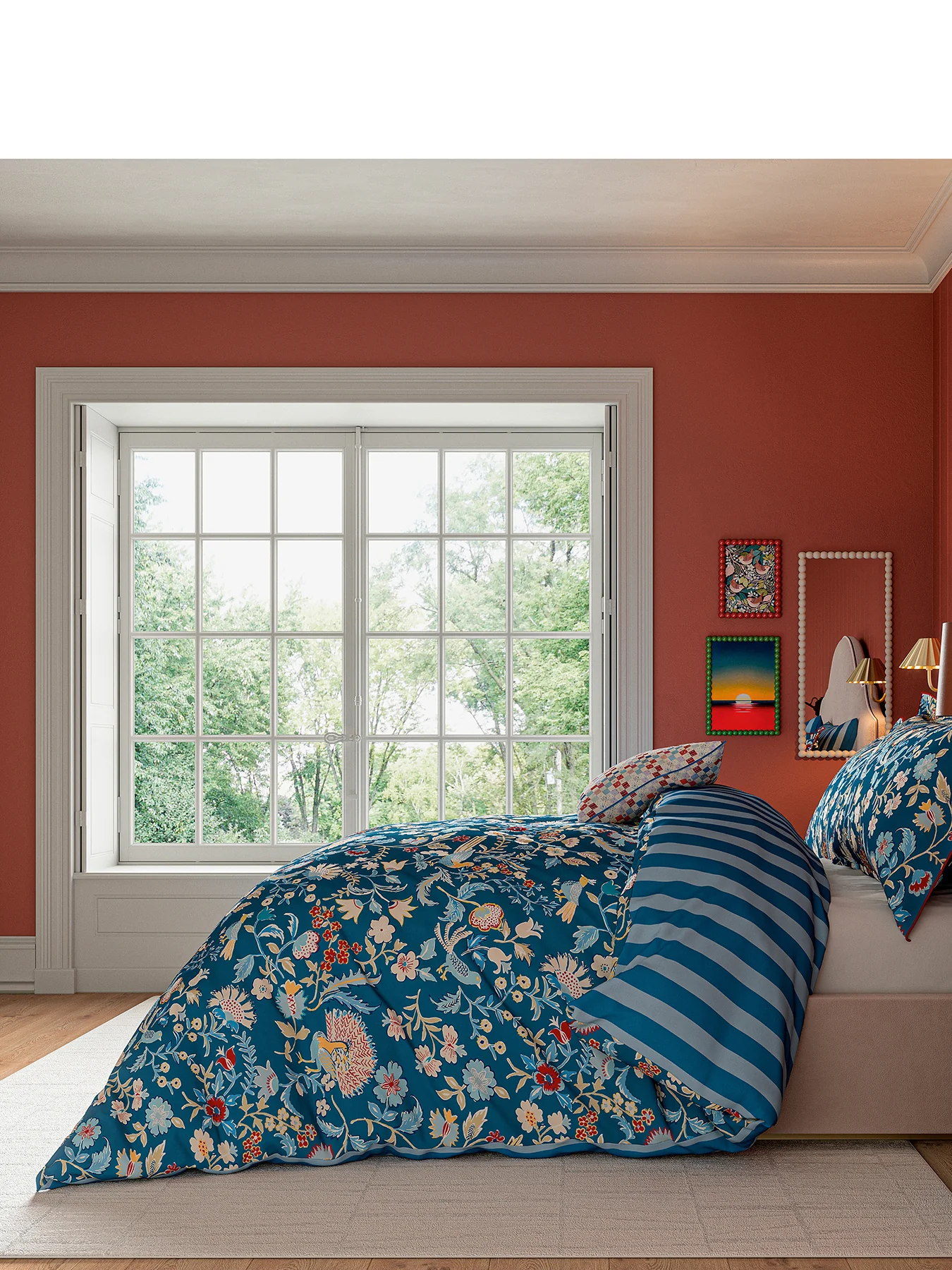 Seaforde Cover Set Blue/Red by Land & Shore - Image 4
