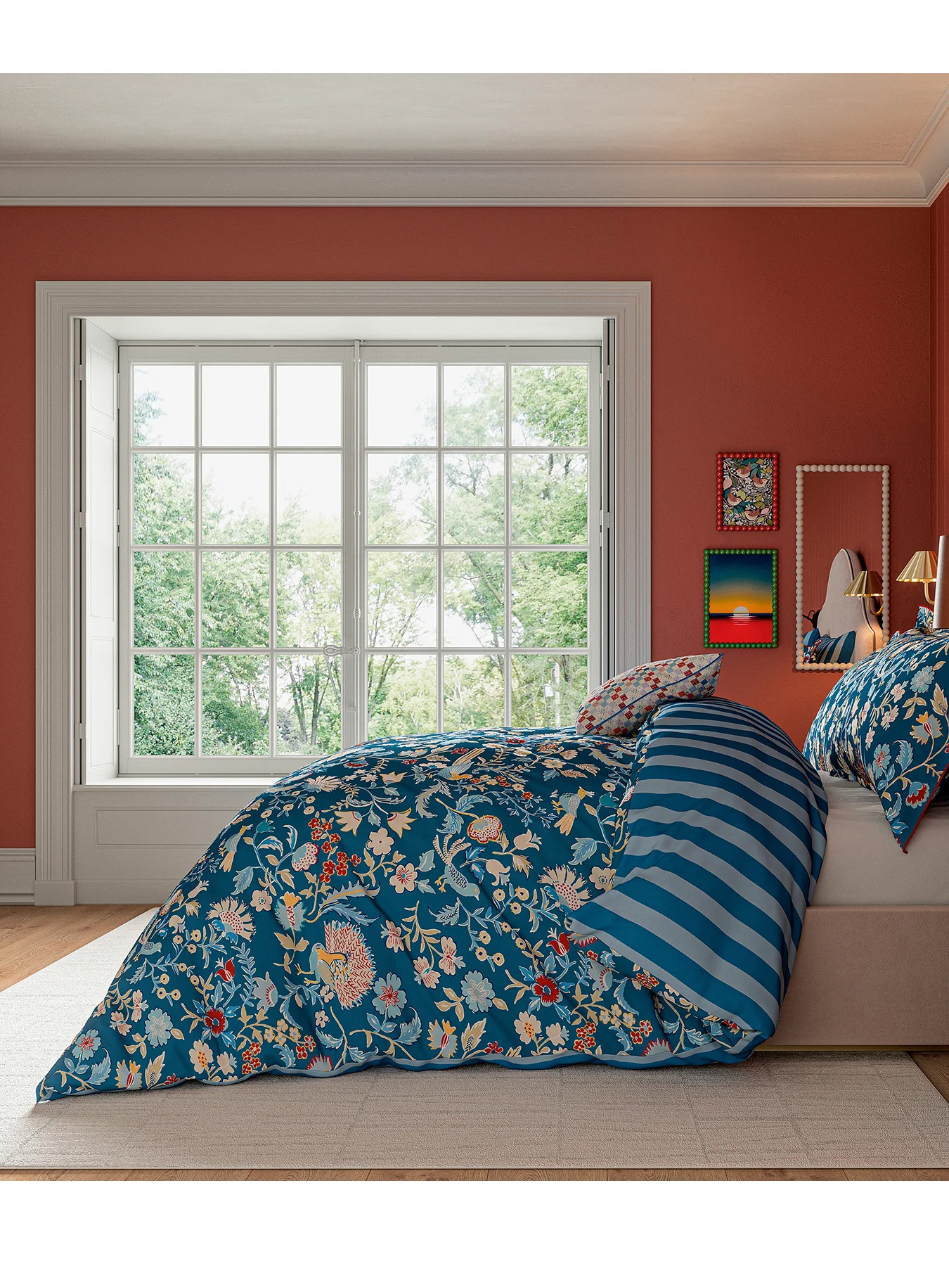 Seaforde Cover Set Blue/Red by Land & Shore - Image 2