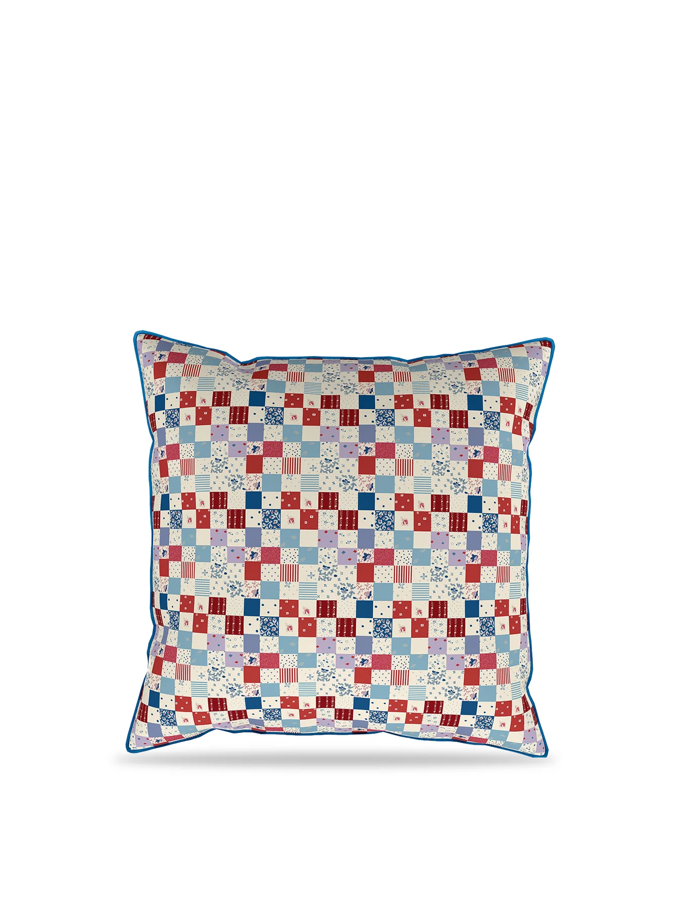 Seaforde Cushion 50x50cm Blue/Red by Land & Shore - Image 2