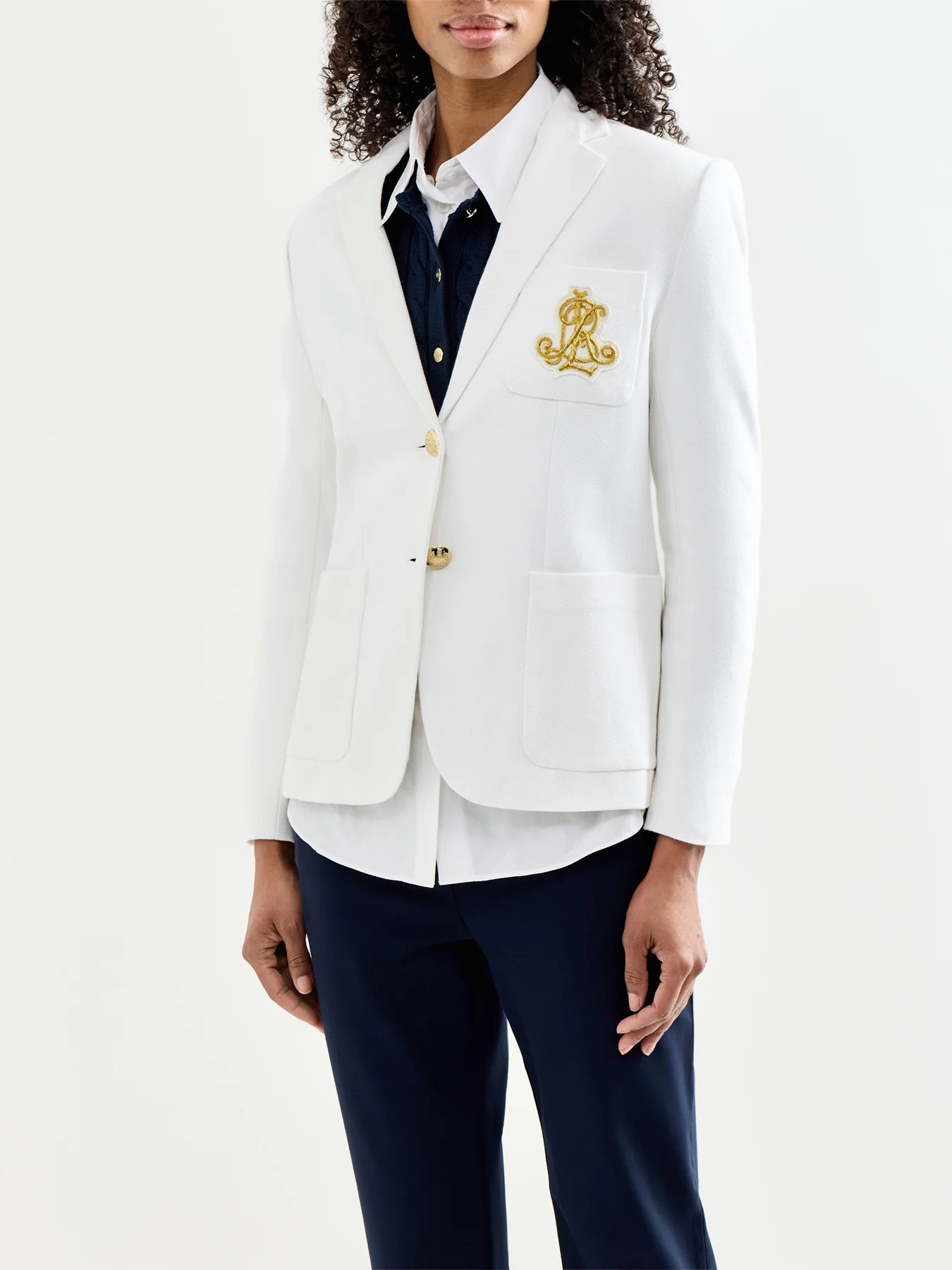 Anfisa Lined Blazer White - Image 4