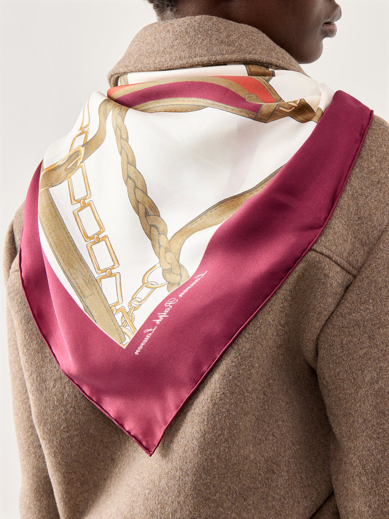 Belting Square Scarf Cream - Image 2