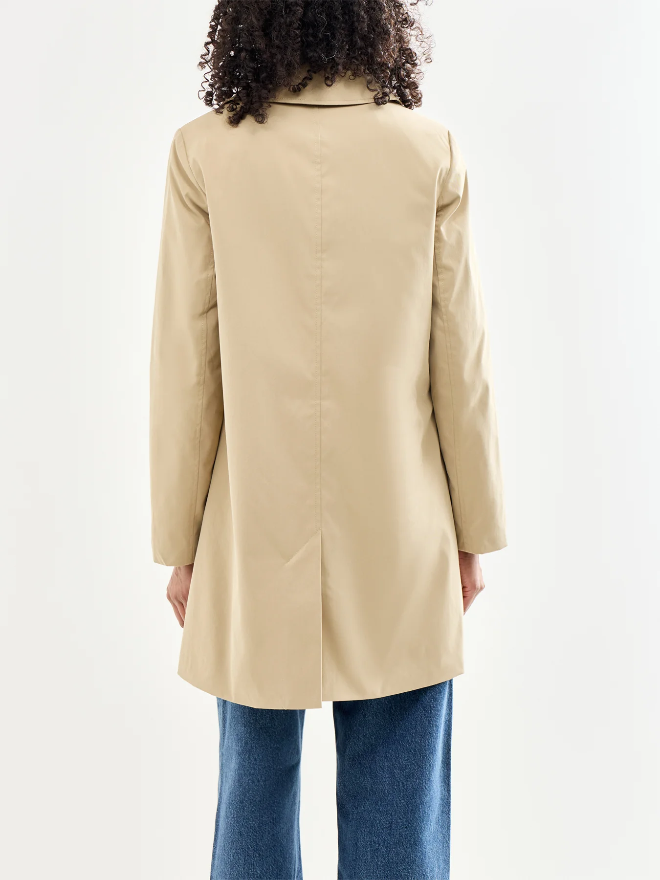 Balmacaan Lined Trench Beige - Image 5