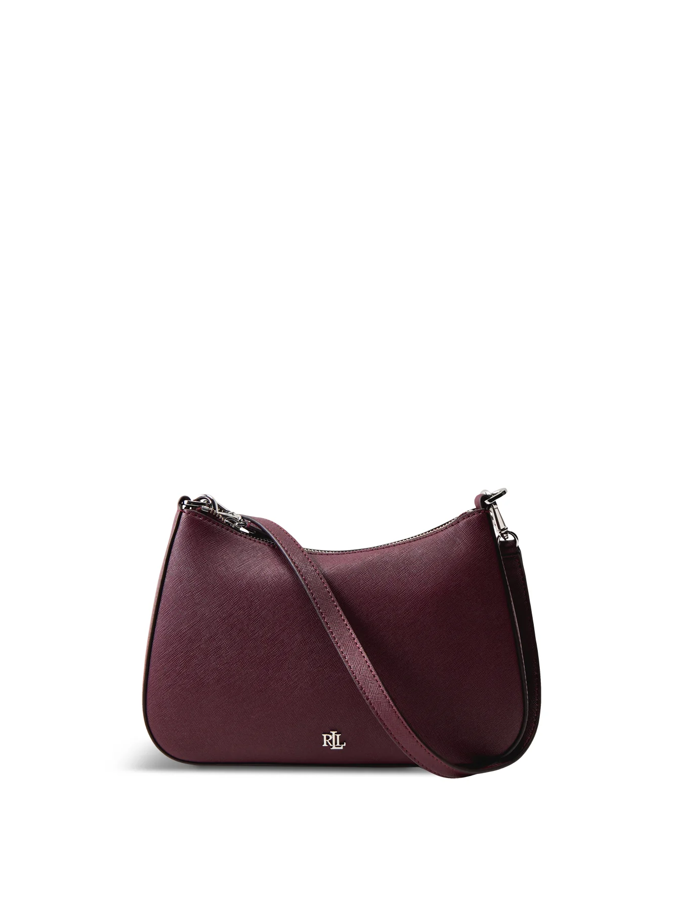 Danni Medium Leather Shoulder Bag Dark Garnet
