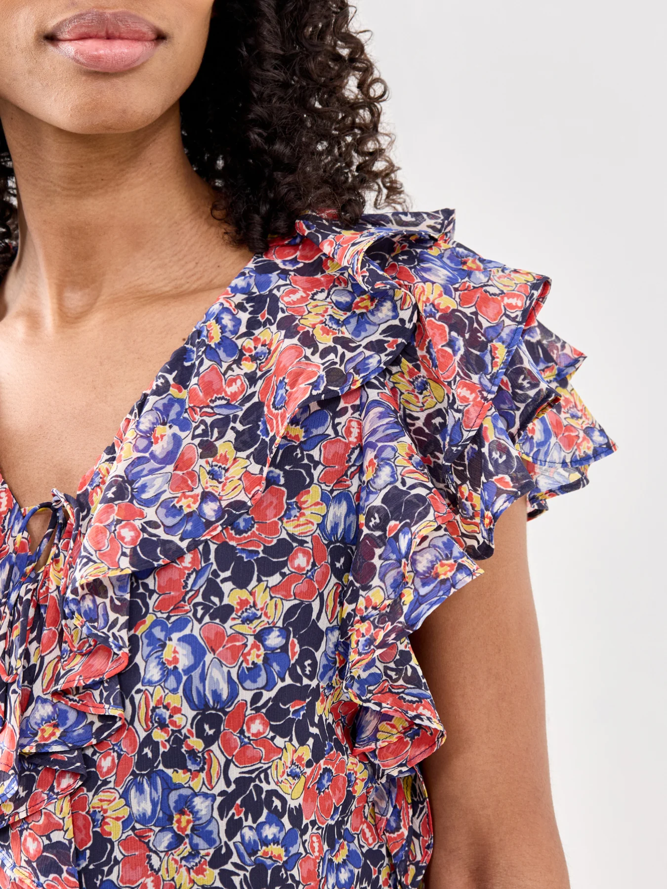 Floral Frill Blouse - Image 3