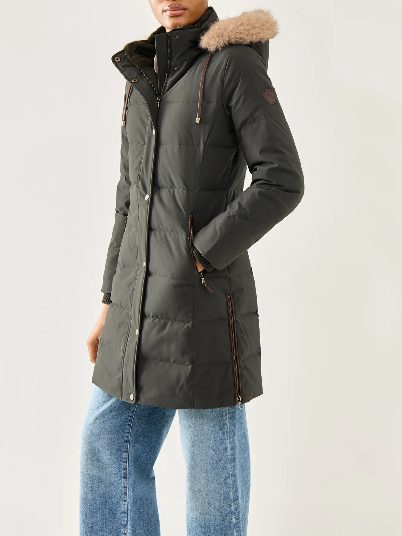 Insulated Hooded Coat Black - Image 4
