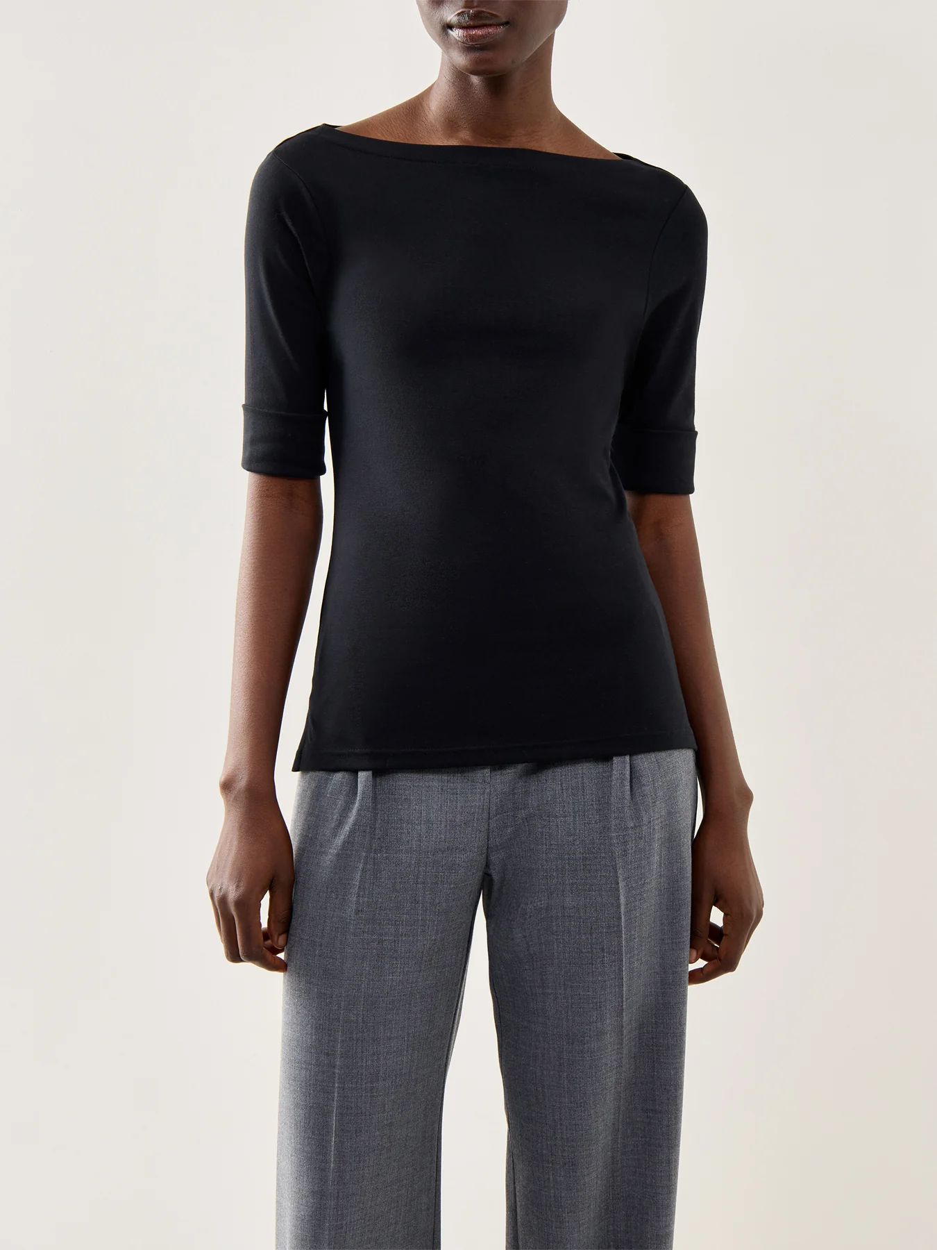 Judy Elbow Sleeve Knit Black - Image 4