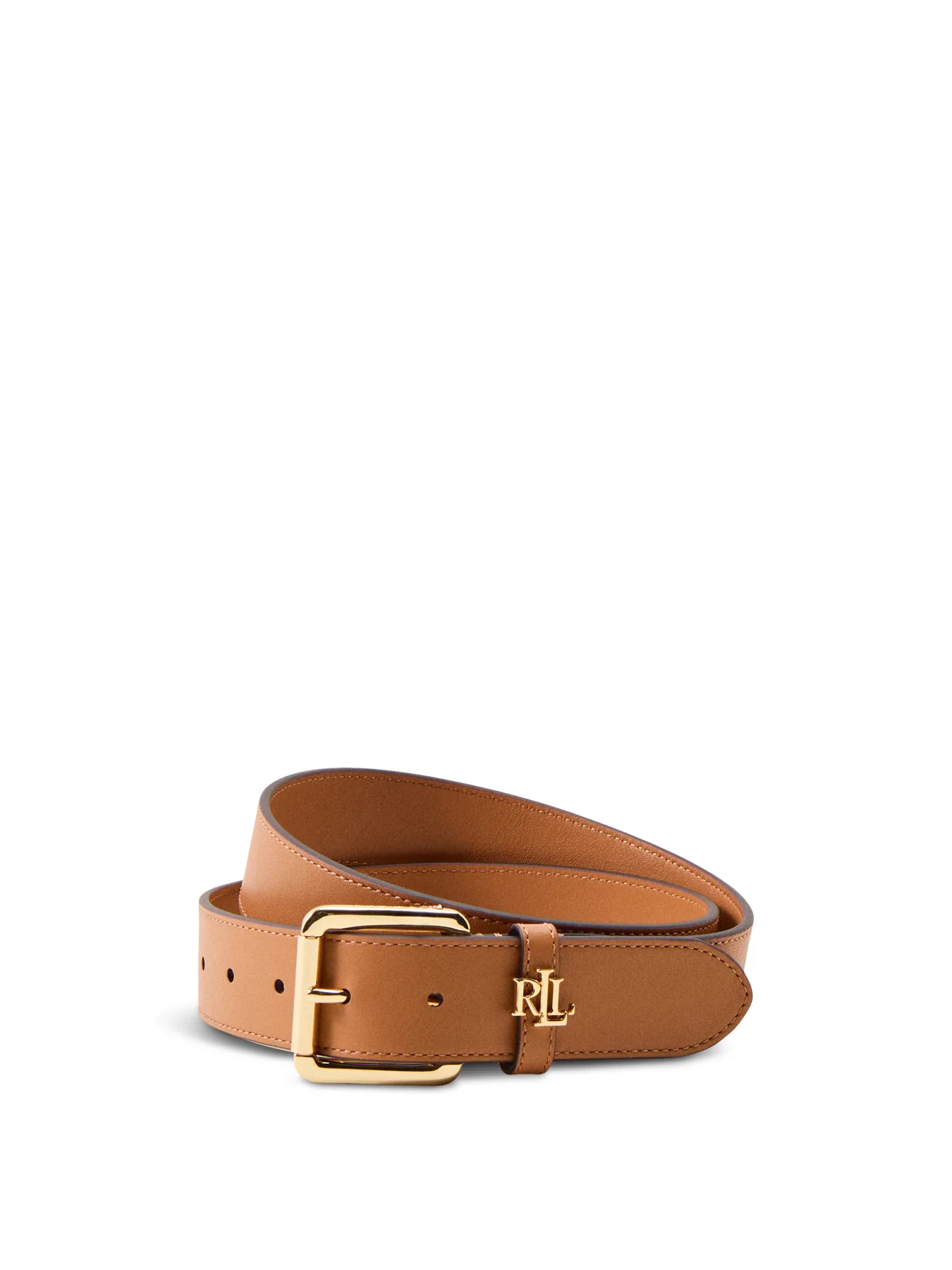 Logo Keeper Leather Belt Medium Tan