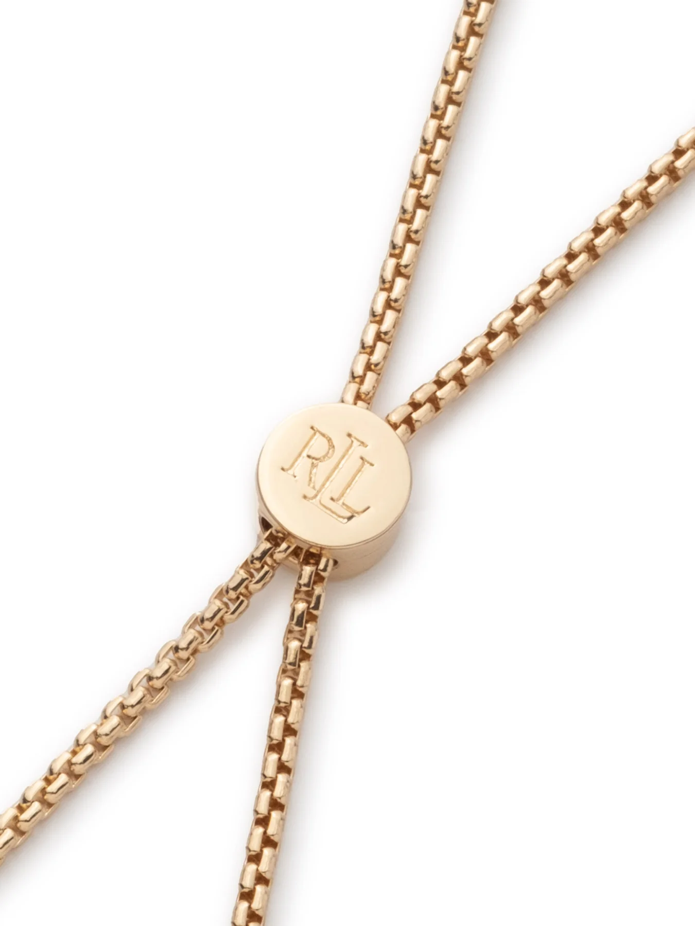 40 Inch Adjustable Logo Pendant Necklace Gold - Image 2