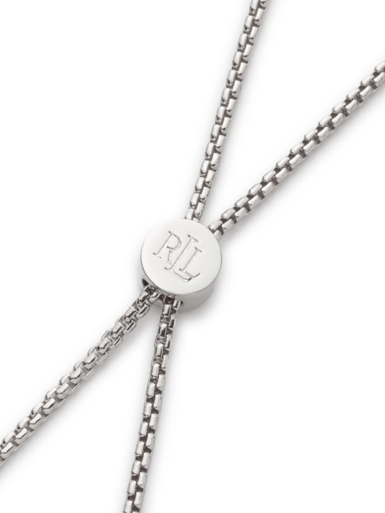 40 Inch Adjustable Logo Pendant Necklace Silver - Image 2