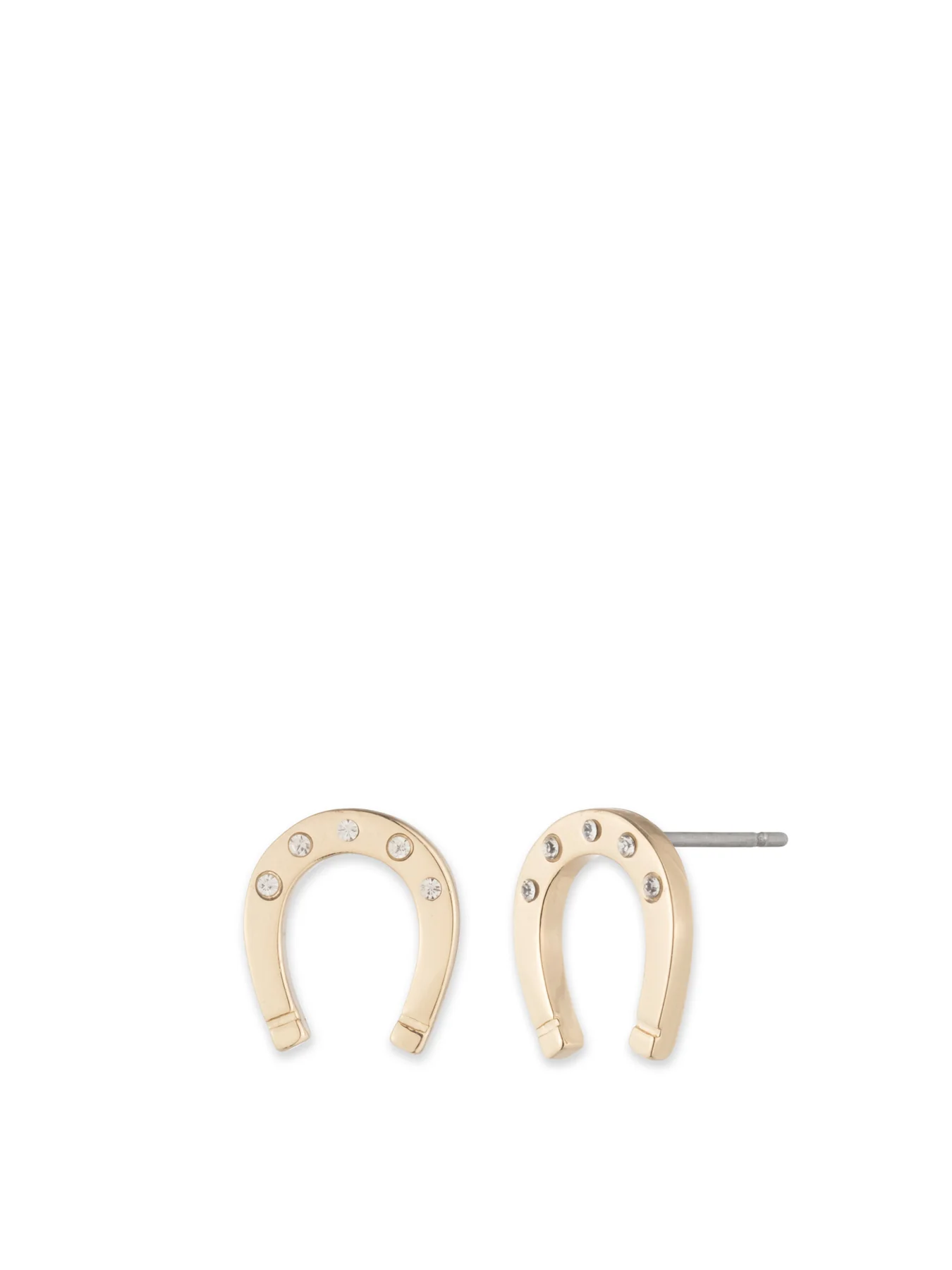 Horseshoe Stud Earrings Gold