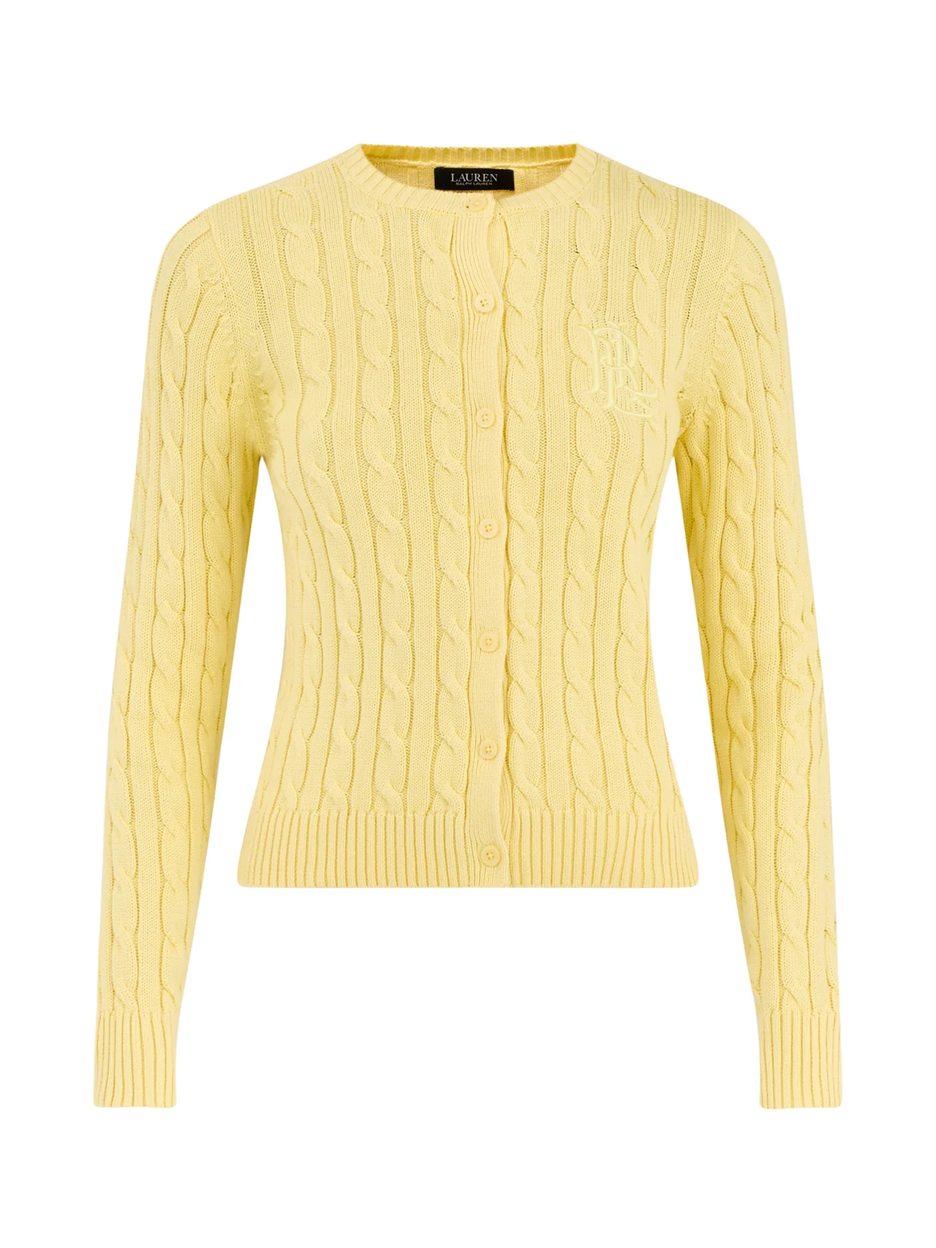 Ralhan Cable Knit Cardigan Yellow