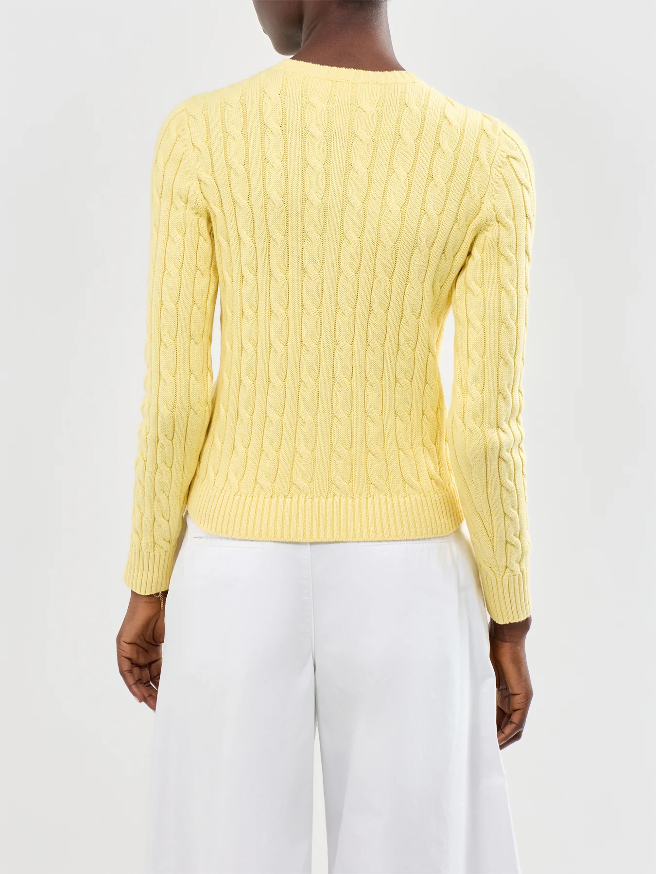 Ralhan Cable Knit Cardigan Yellow - Image 5