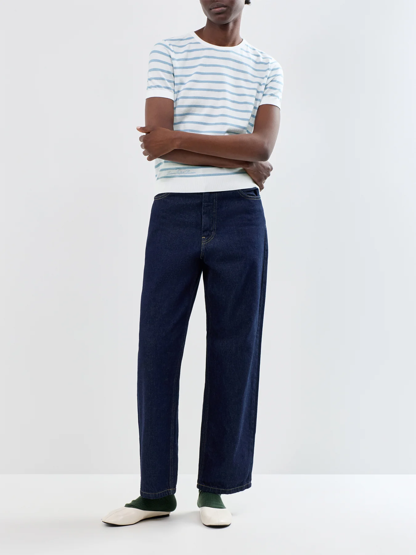 Stripe SS Knit Pullover - Image 2