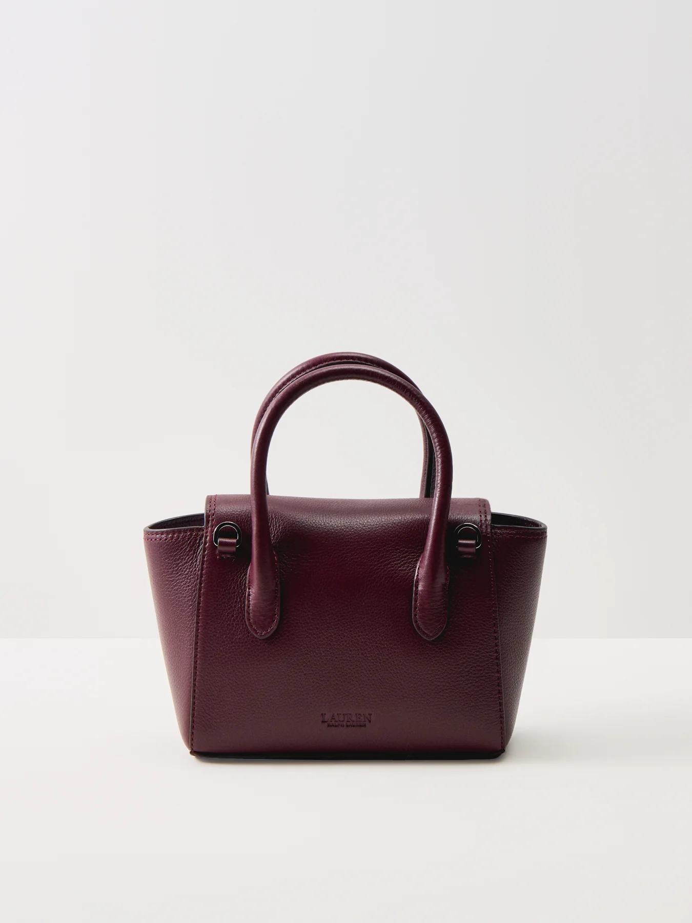 Tanner Small Structured Leather Satchel Dark Garnet - Image 3