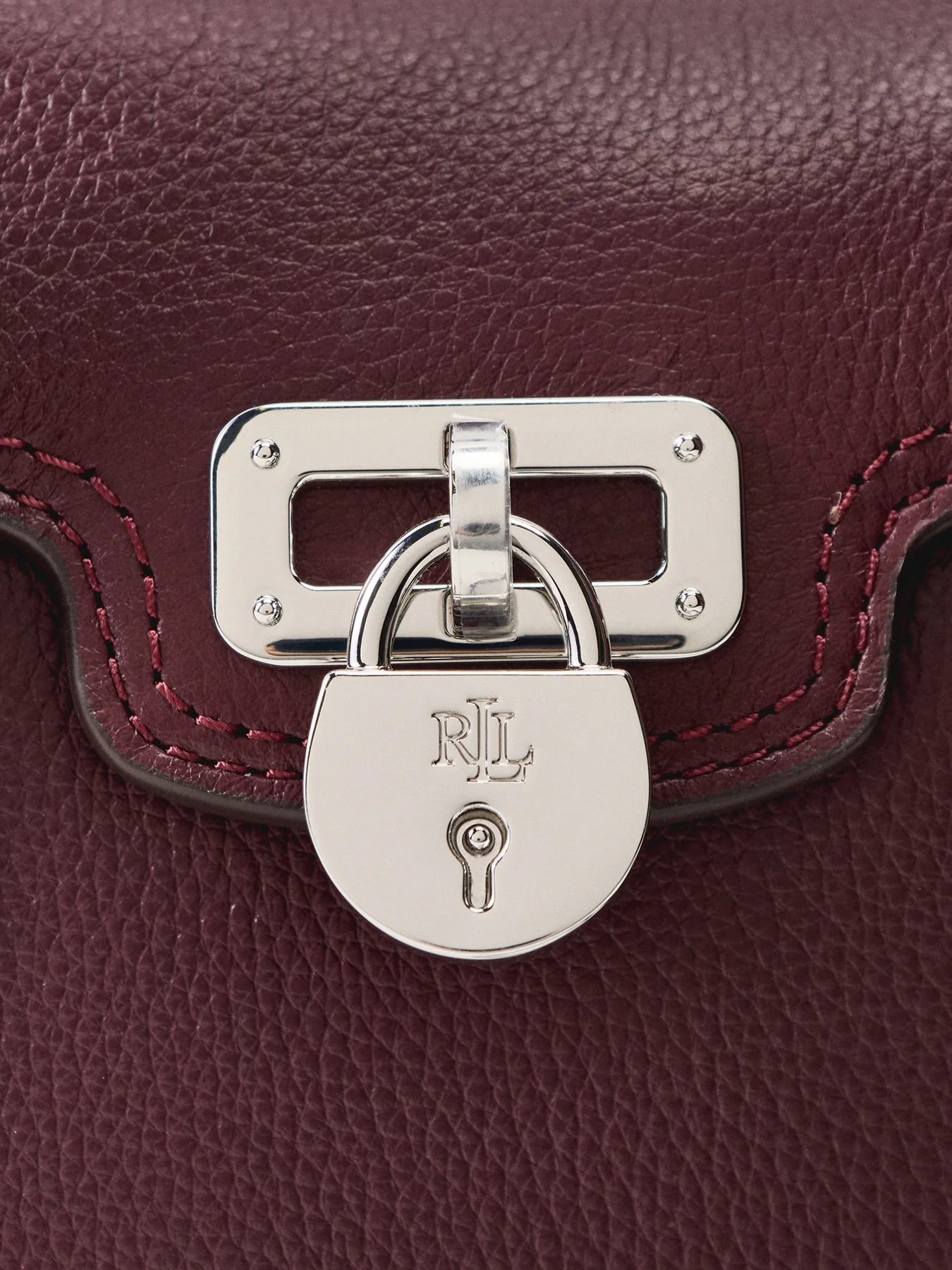 Tanner Small Structured Leather Satchel Dark Garnet - Image 5