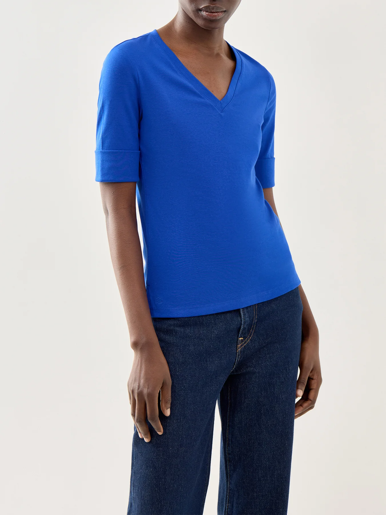 V Judy Elbow Sleeve Knit Cruise Royal - Image 4