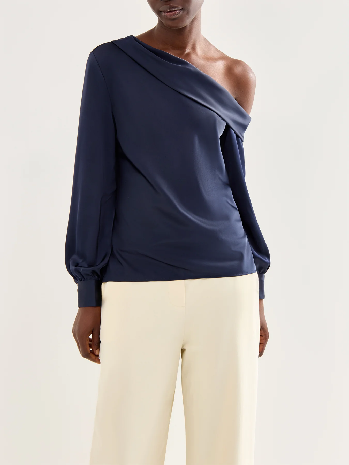 Zamiel Long Sleeves Blouse Navy - Image 4