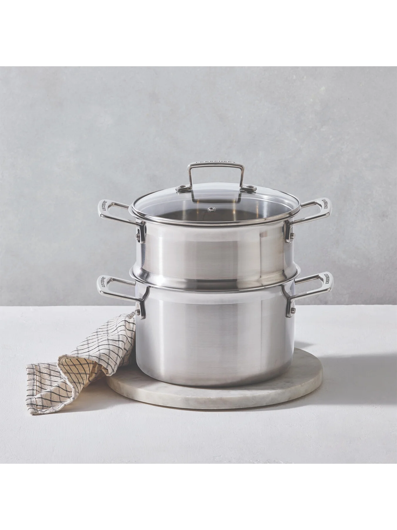 3-Ply 20cm Casserole with Steamer and Lid - Image 6