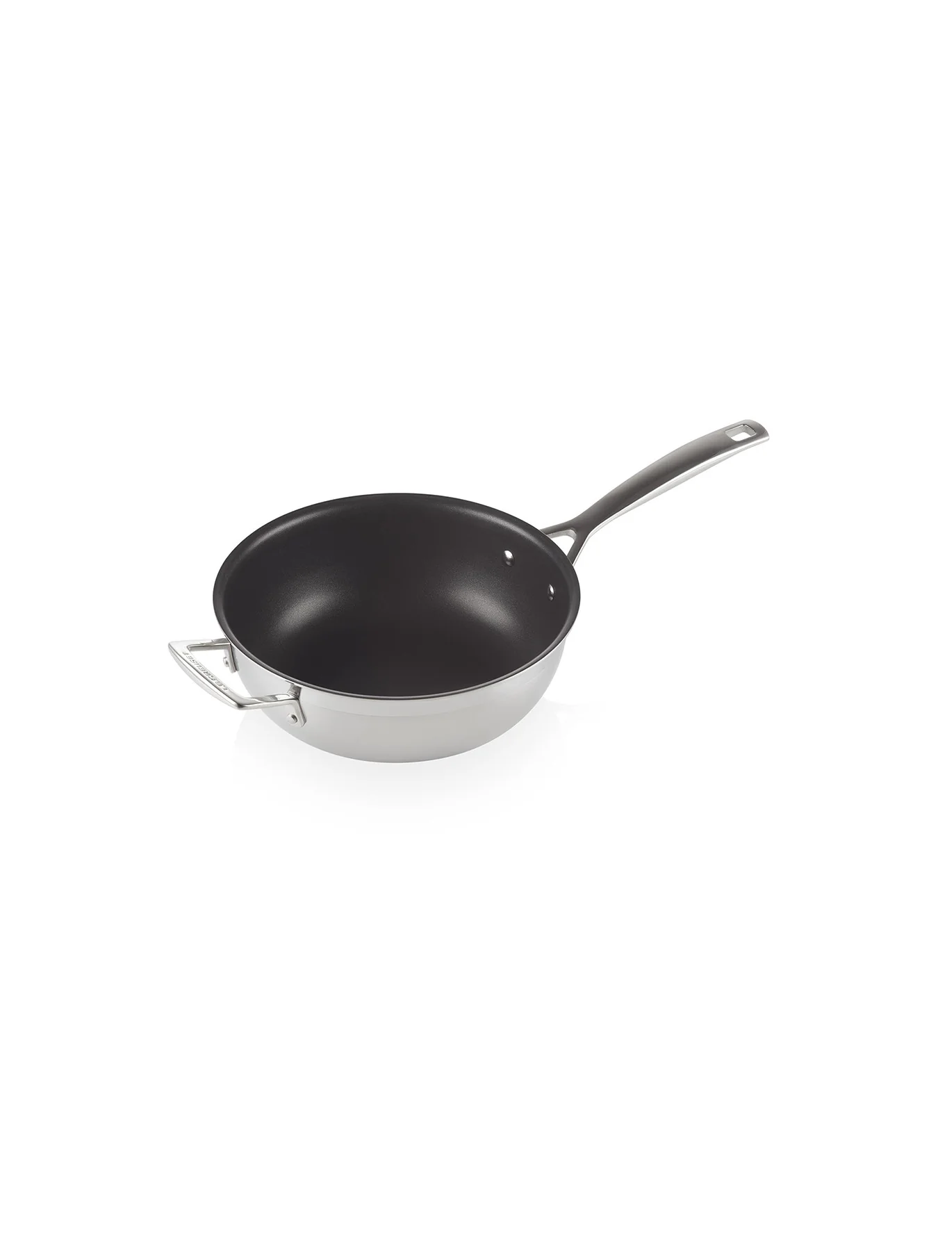 3-Ply Stainless Steel Non-Stick Chefs Pan with Lid and Helper Handle 24cm - Image 2