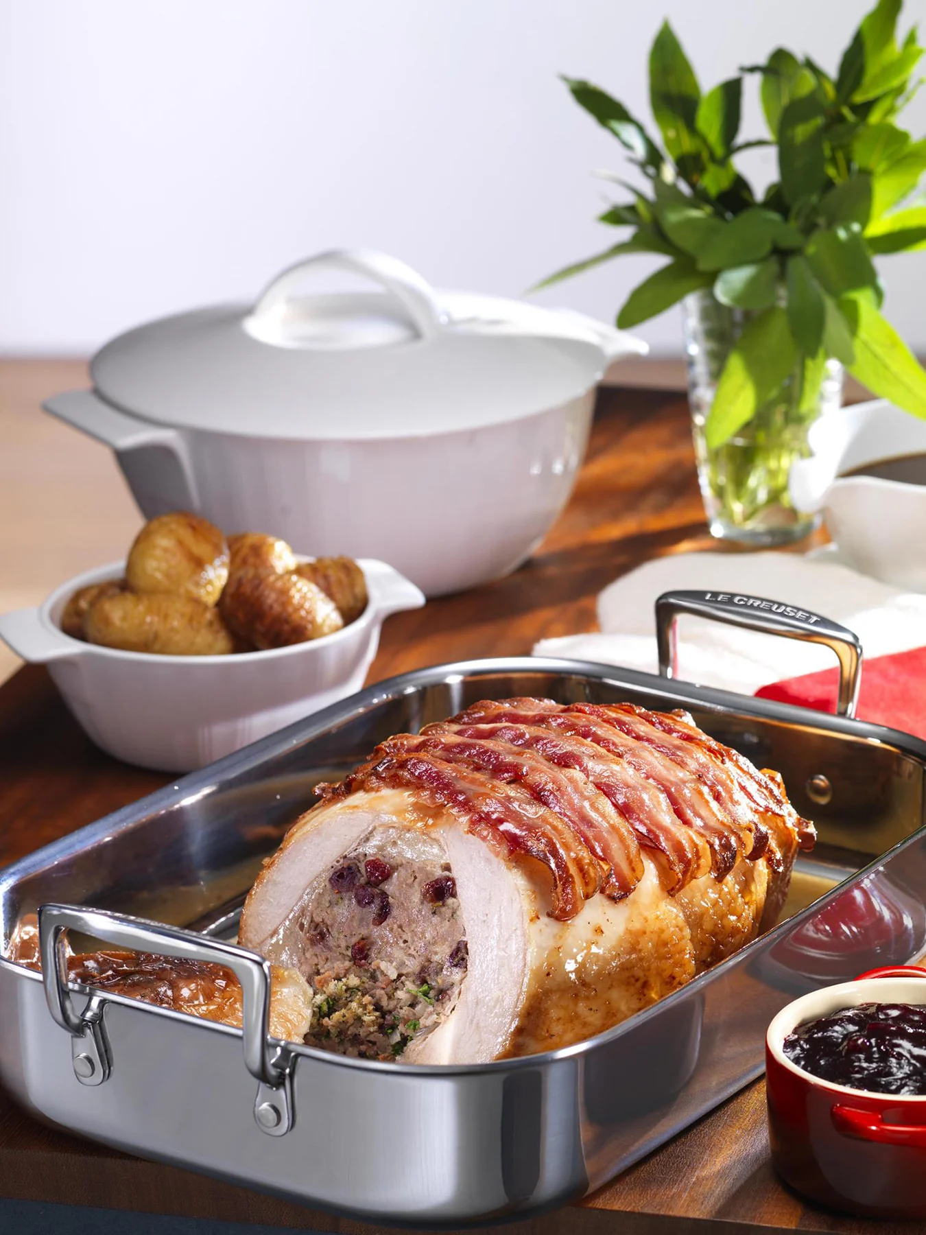 3-Ply Stainless Steel Rectangular Roaster 35cm - Image 4