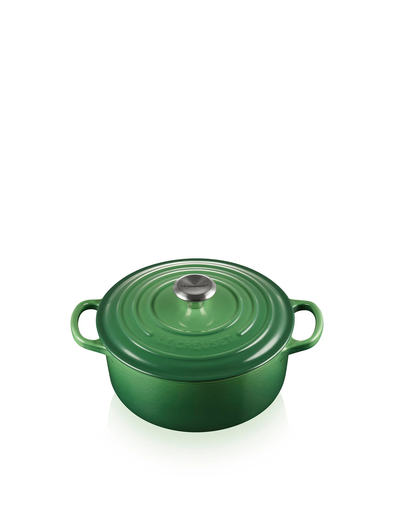 Cast Iron Round Casserole 24cm Bamboo Green - Image 7