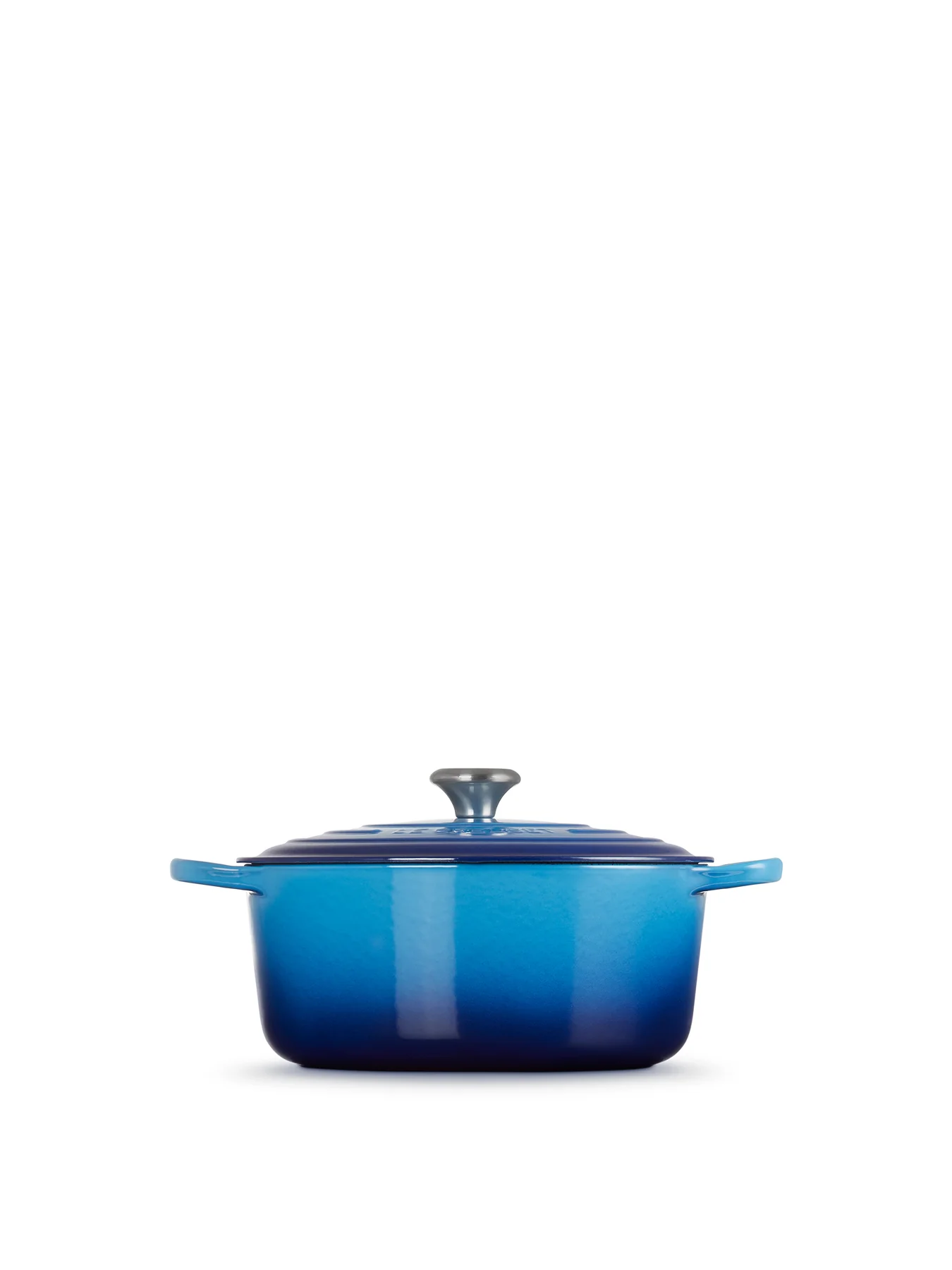 Cast Iron Round Casserole 28cm Azure Blue - Image 6