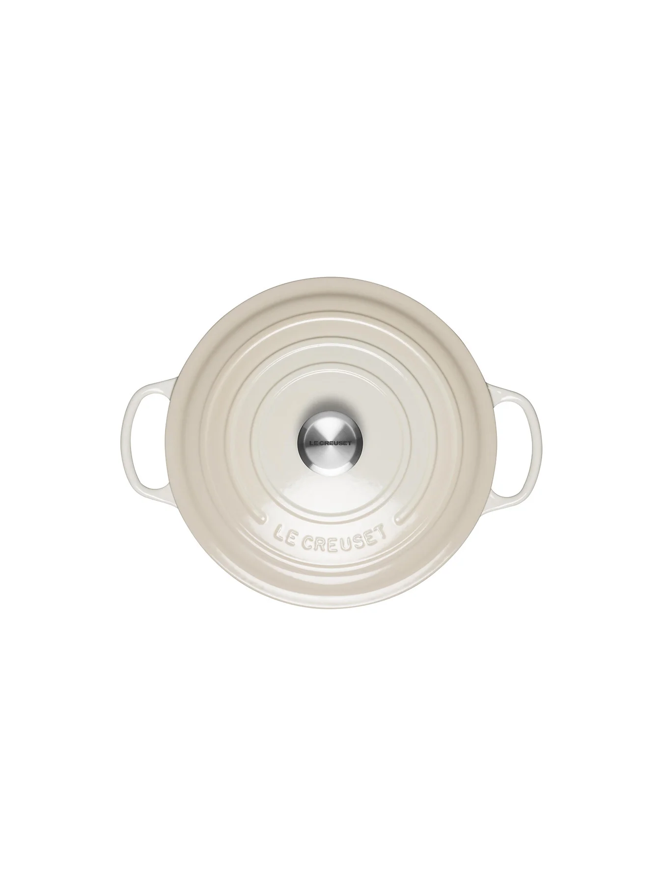 Cast Iron Round Casserole 28cm Meringue - Image 2