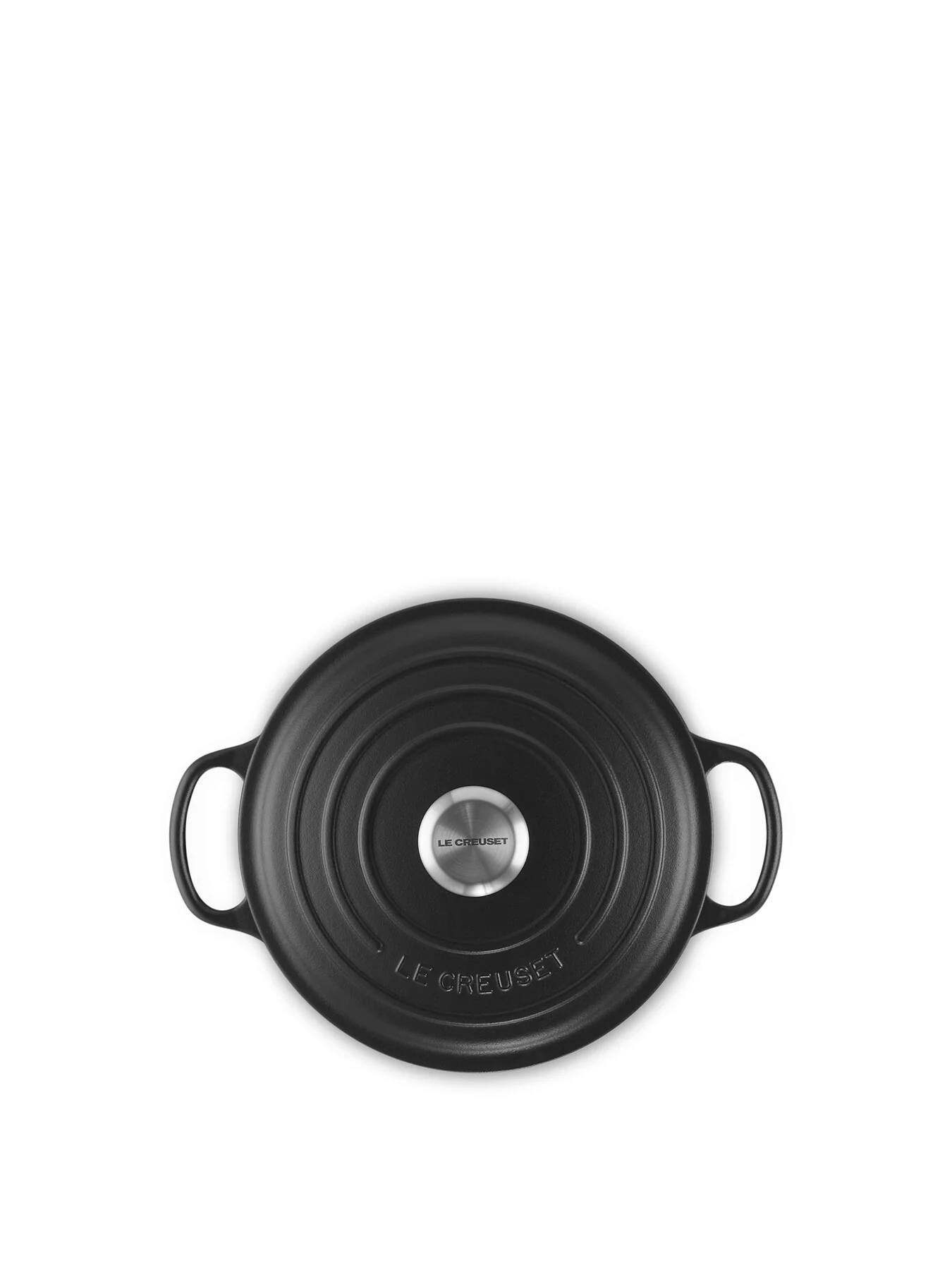 Cast Iron Round Casserole Dish Satin Black 24cm - Image 3