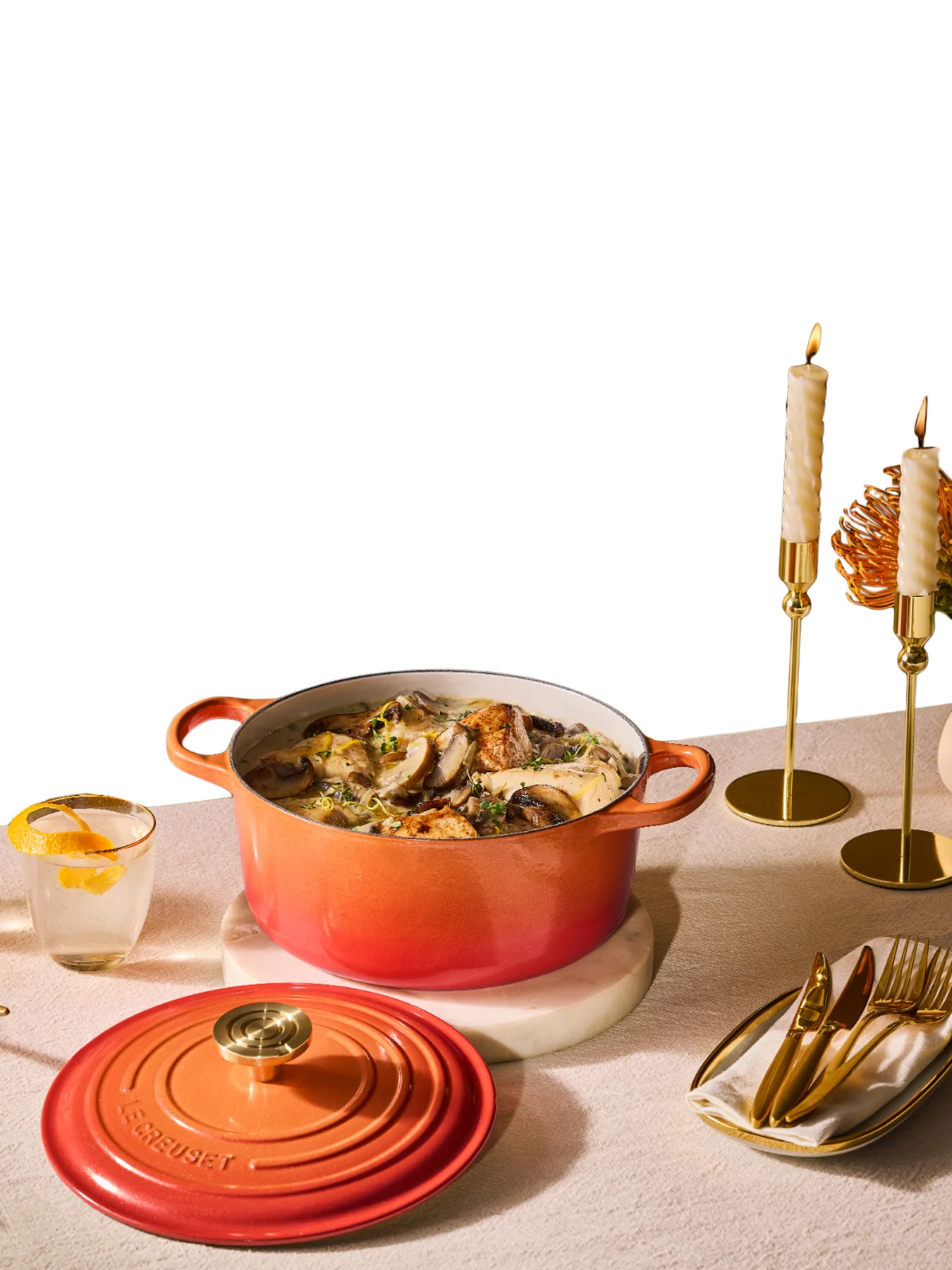 Signature Round Casserole Oven Flamme Dorée - Image 4