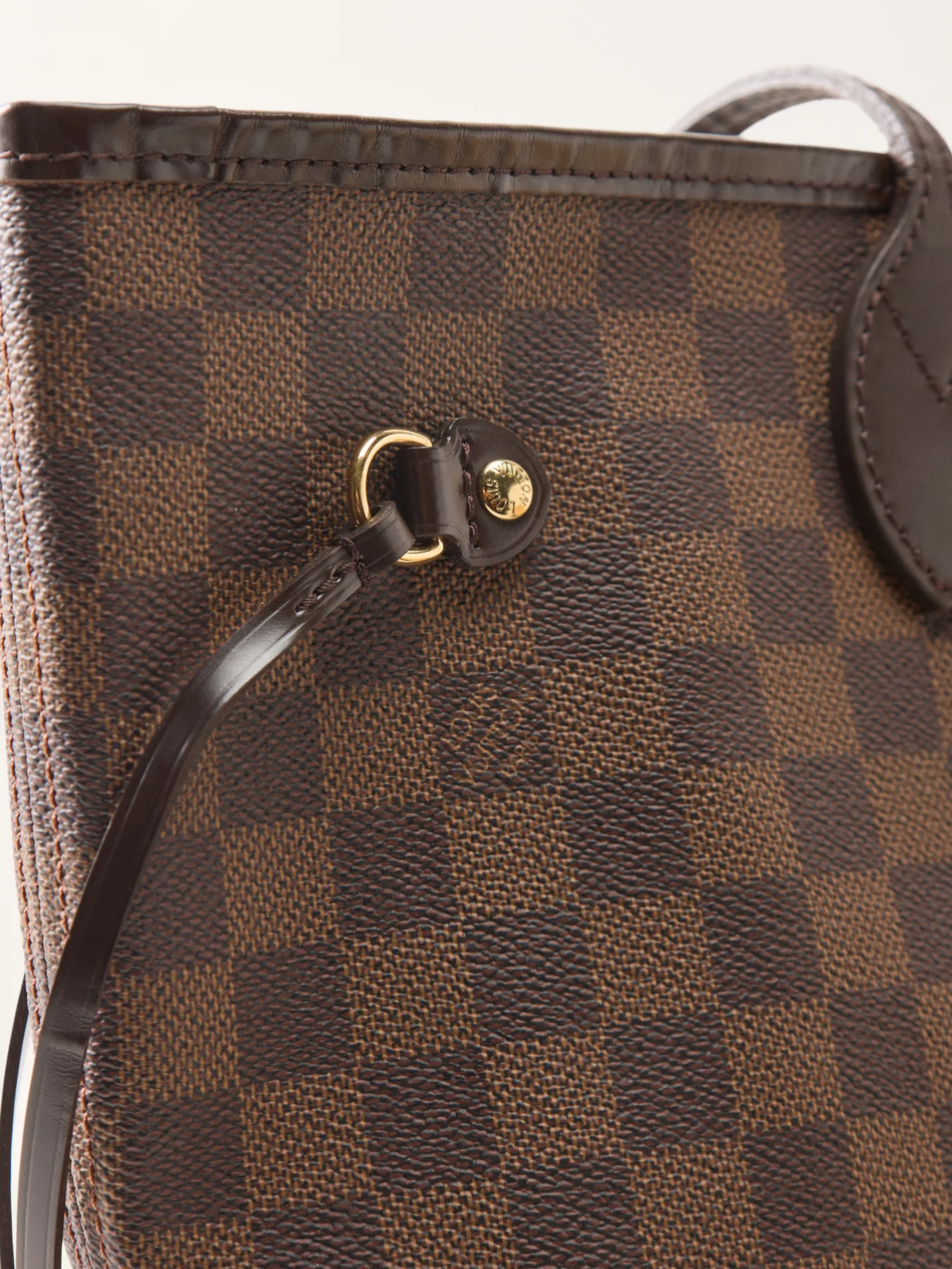Vintage Louis Vuitton Neverfull MM Damier Ebene Brown - Image 5