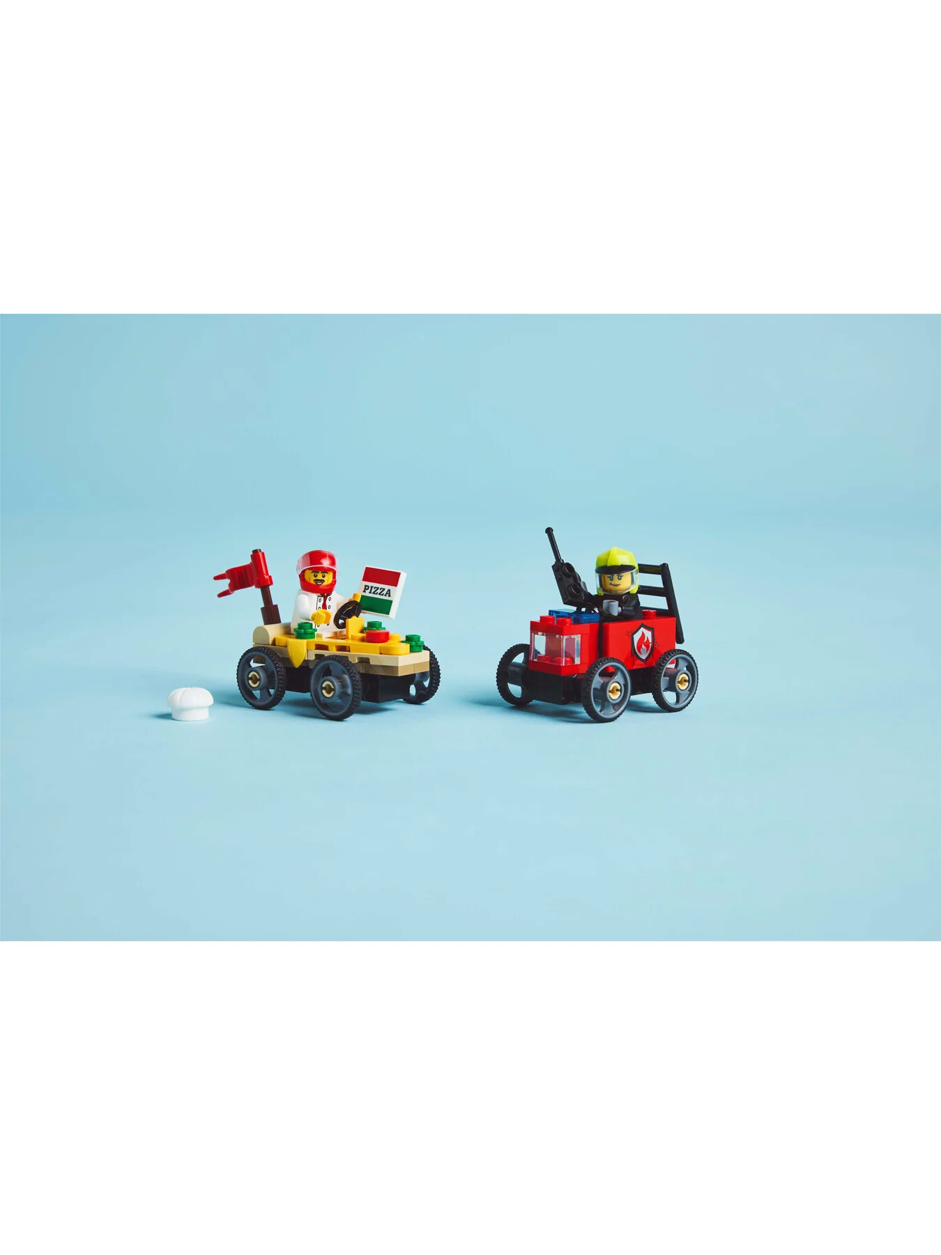Pizza vs Fire Truck Race Car Pack 60458 - Image 3