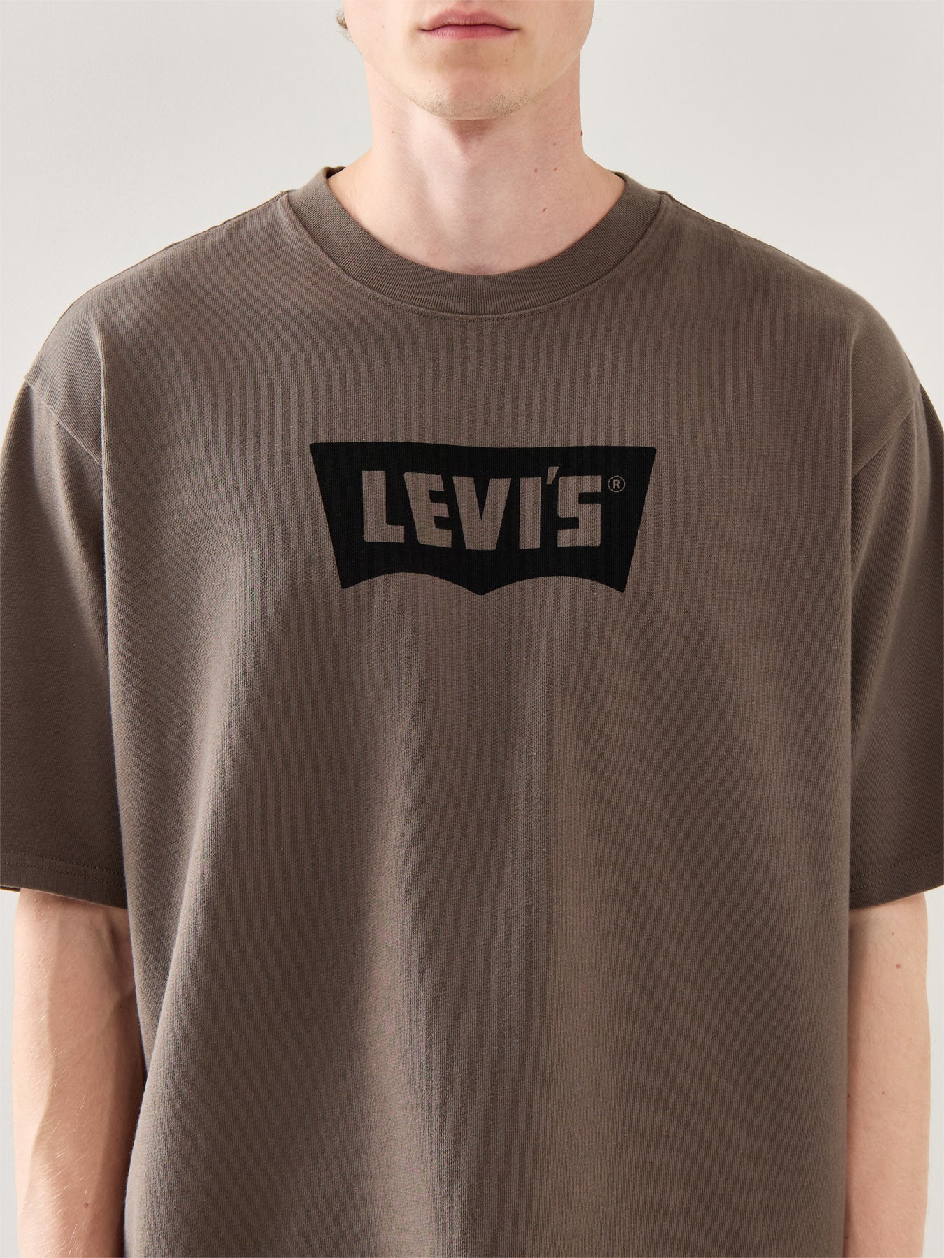 Half Sleeve Cotton Tee Brown - Image 3