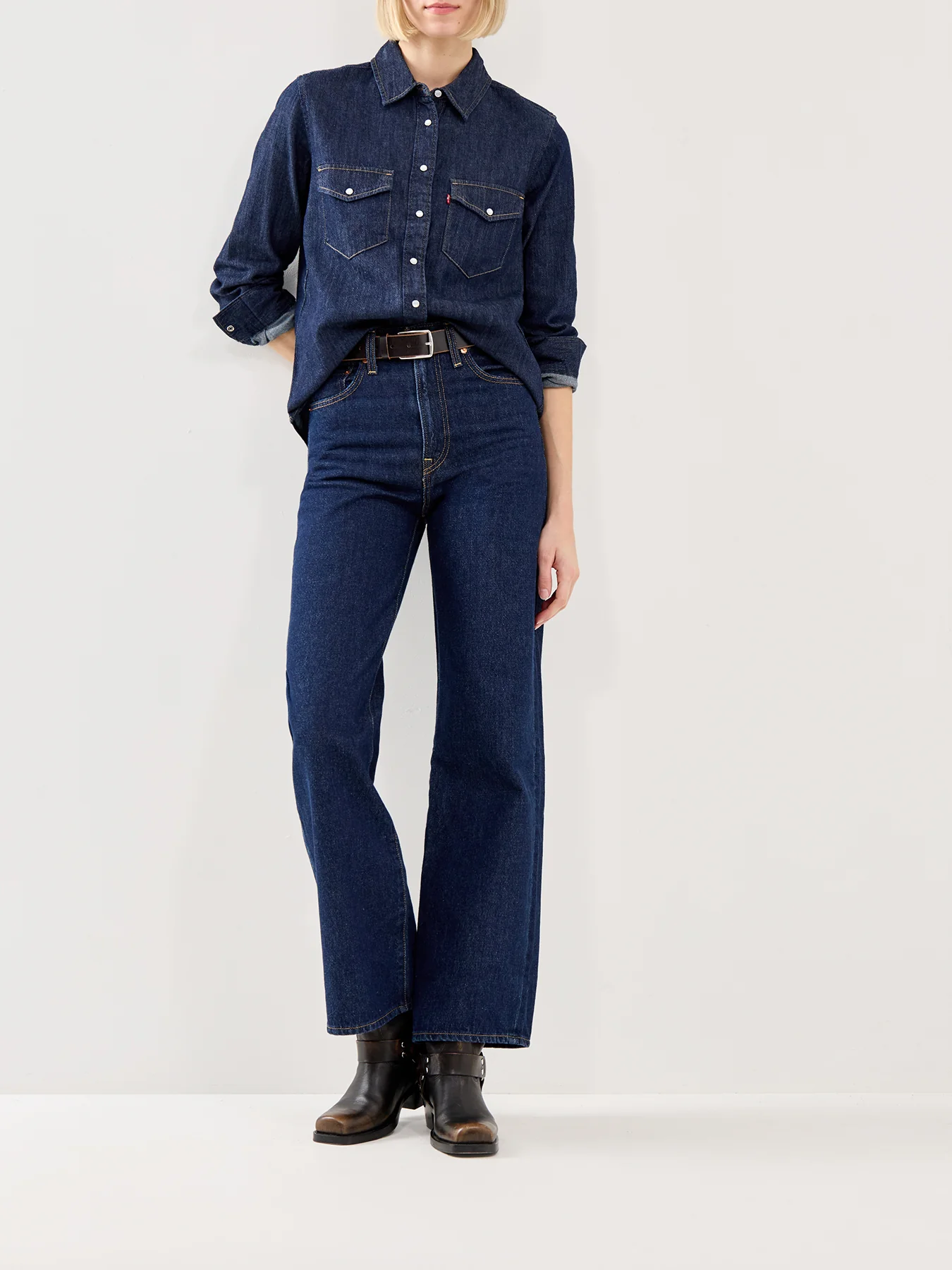 Iconic Western Shirt Blue - Image 2