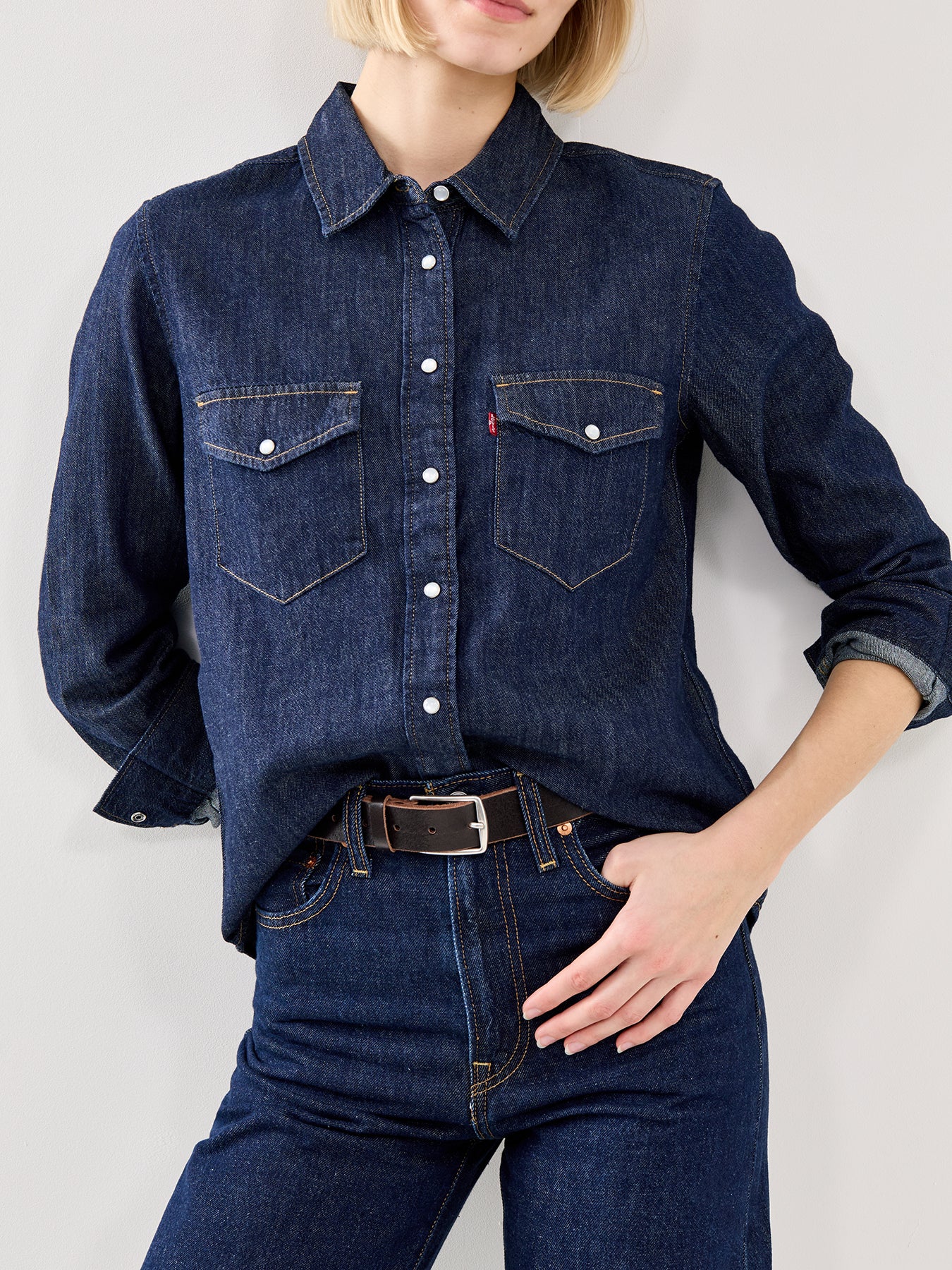 Iconic Western Shirt Blue - Image 3