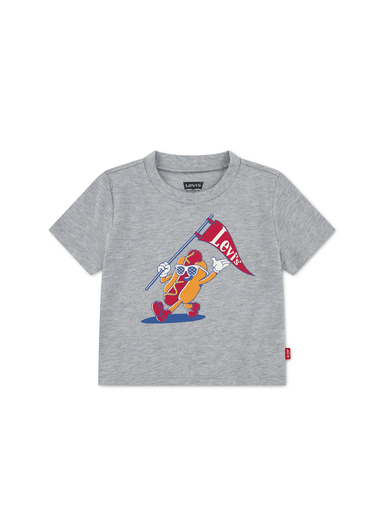 Baby Hot Dog Graphic T-Shirt Grey